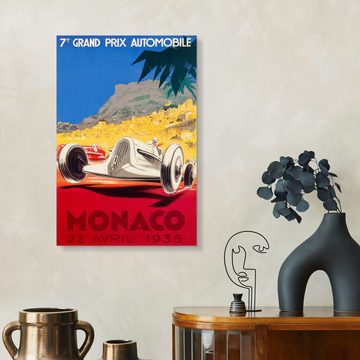 Posterlounge Alu-Dibond-Druck Vintage Travel Collection, Großer Preis von Monaco 1935 (französisch), Vintage Illustration