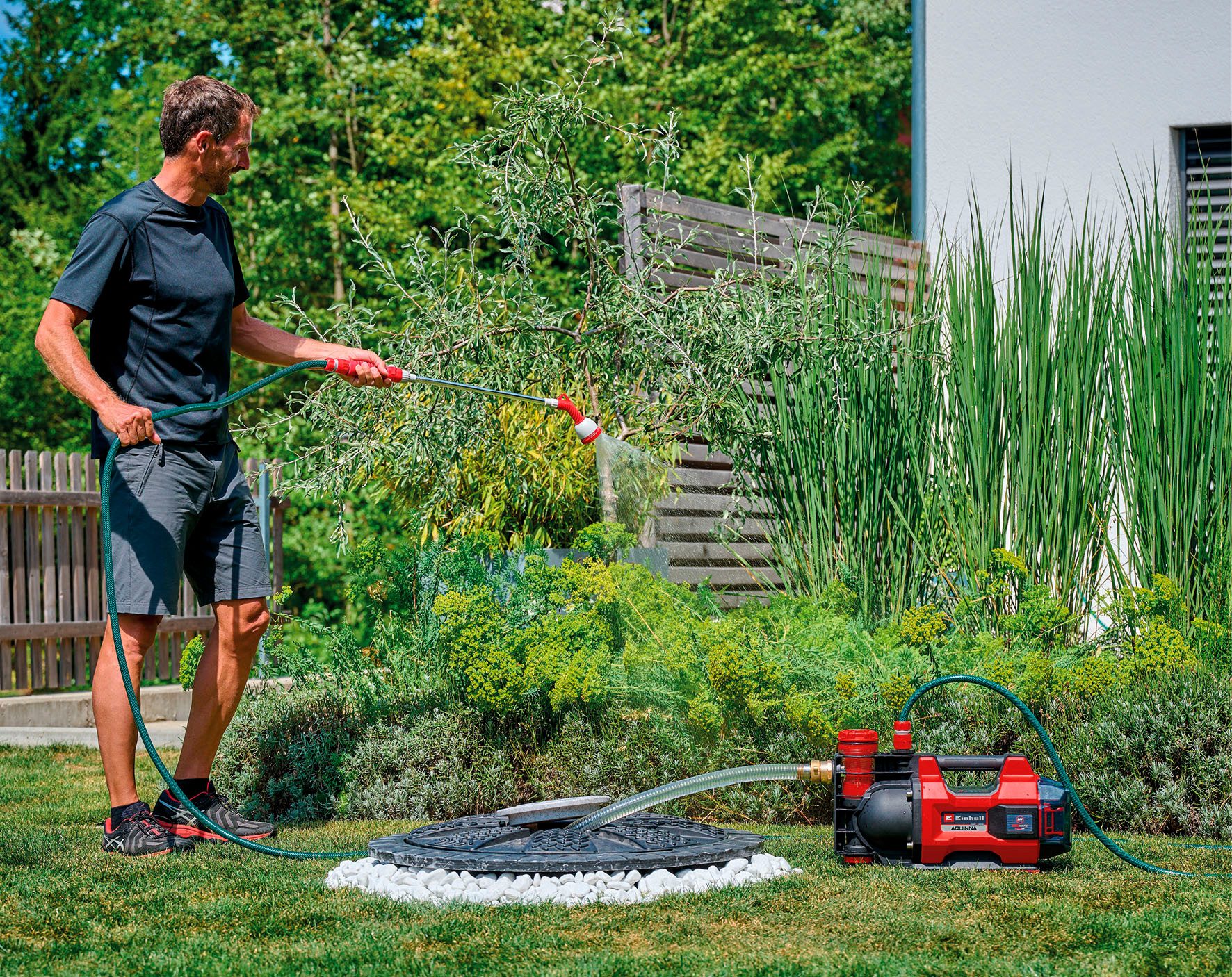 Einhell Akku-Gartenpumpe AQUINNA 36/38 F LED günstig online kaufen