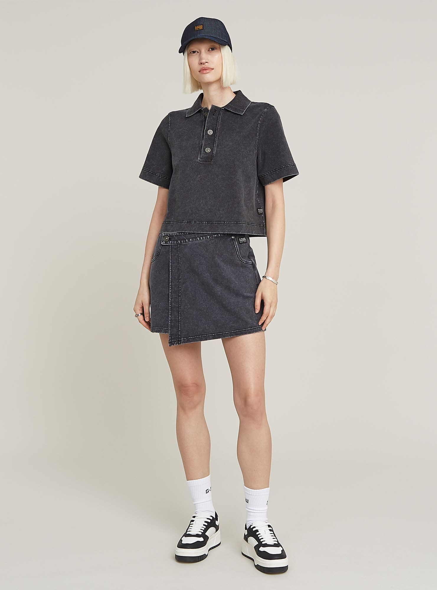 G-STAR Longpullover Overdyed Polo Sweater