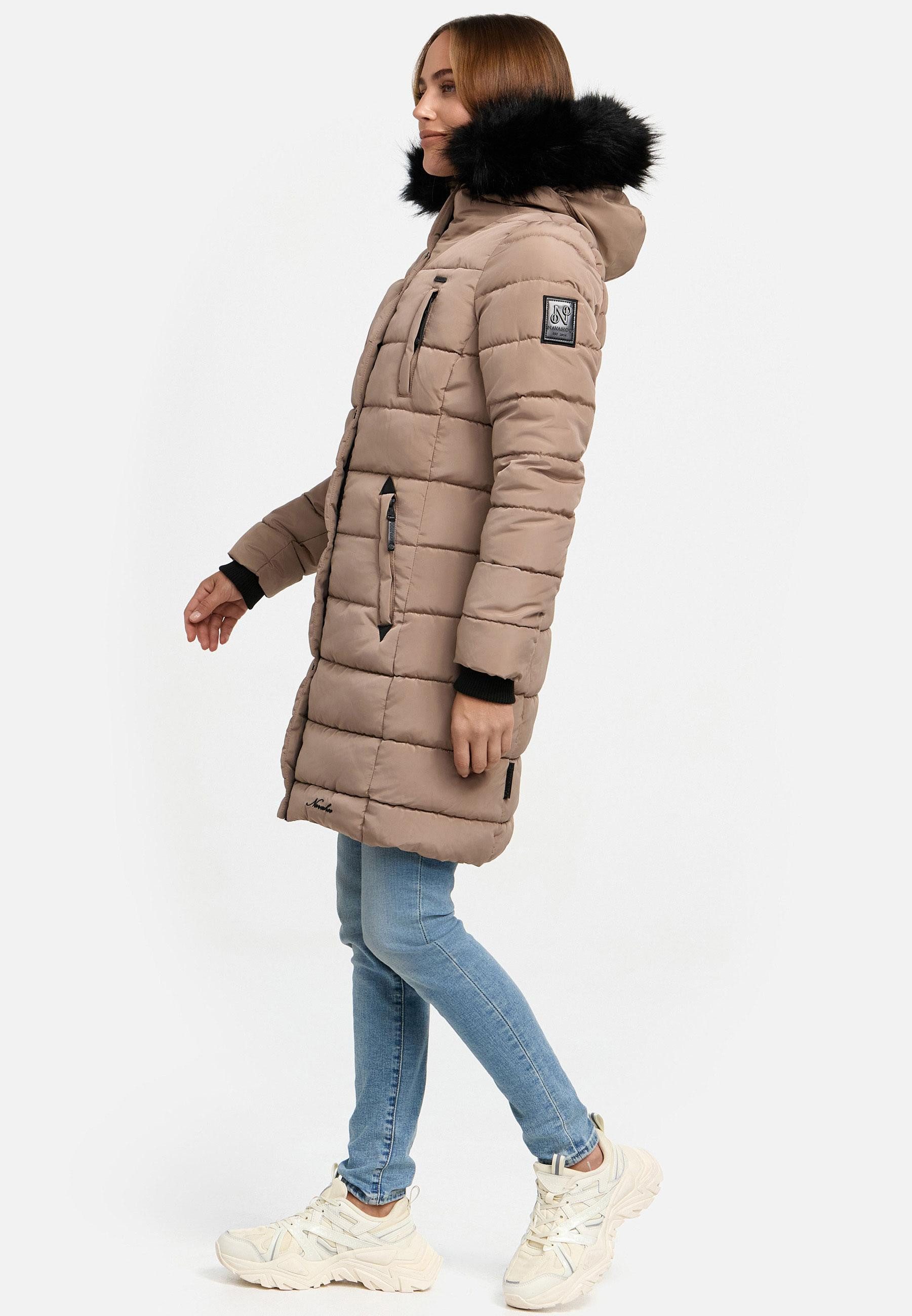 Navahoo Winterjacke Navahoo Lotusblüte Princess Damen Winter Steppjacke B89 günstig online kaufen