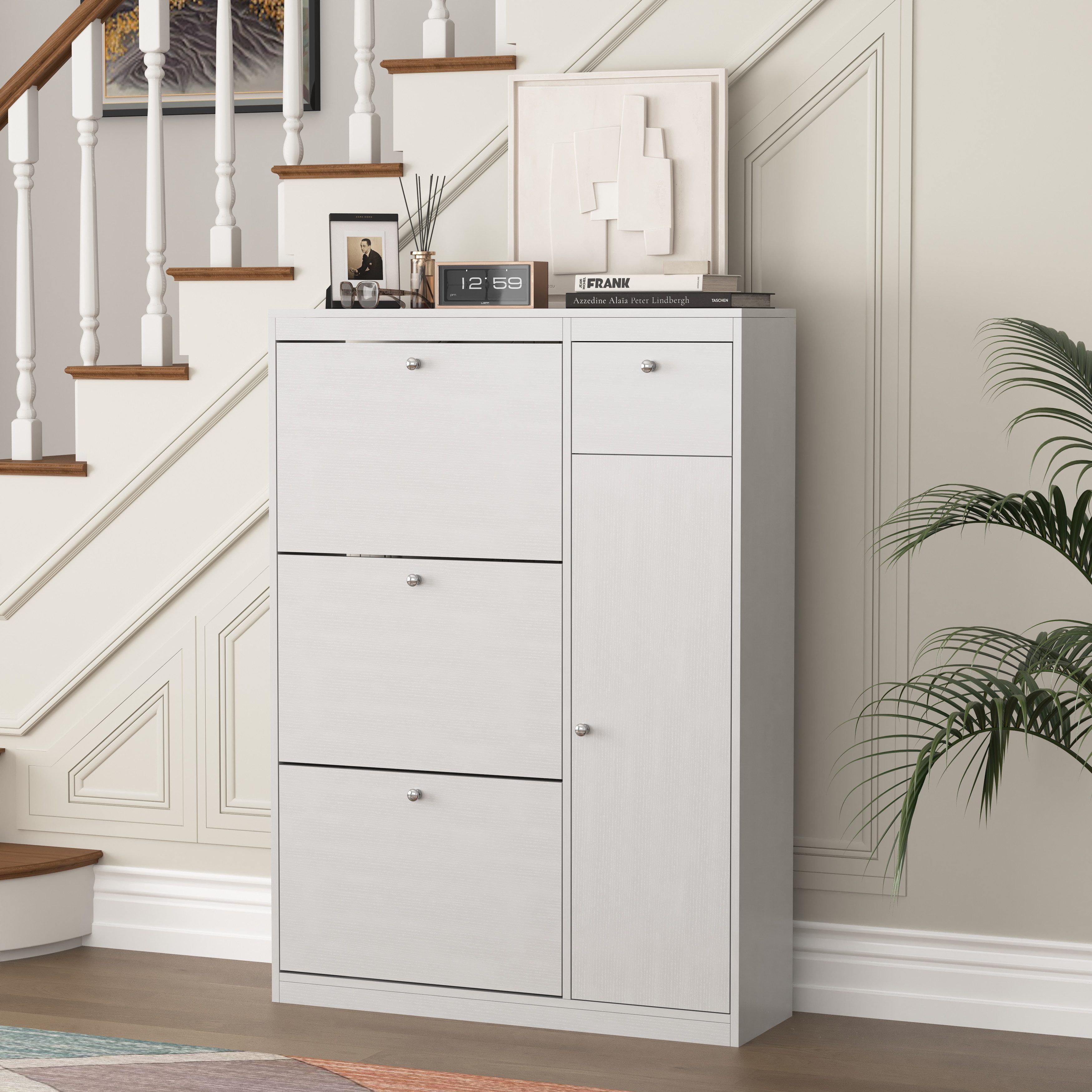 OKWISH Schuhschrank Freistehender Schuhregal-Organizer (Schuhschrank mit 3 günstig online kaufen