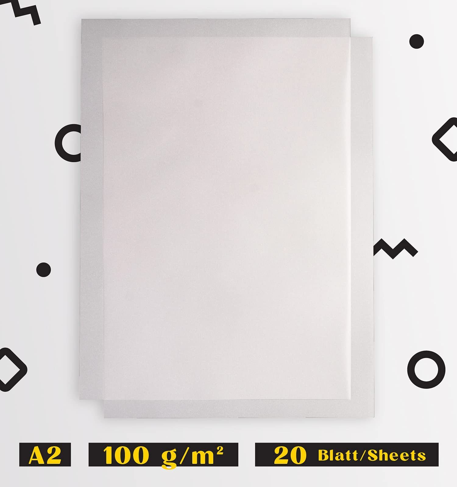 Tritart Transparentpapier 20 A2 Transparentpapier Blatt, 20 Blatt Weißes 100g/qm 100g/qm A2 Weißes DIN Transparentpapier