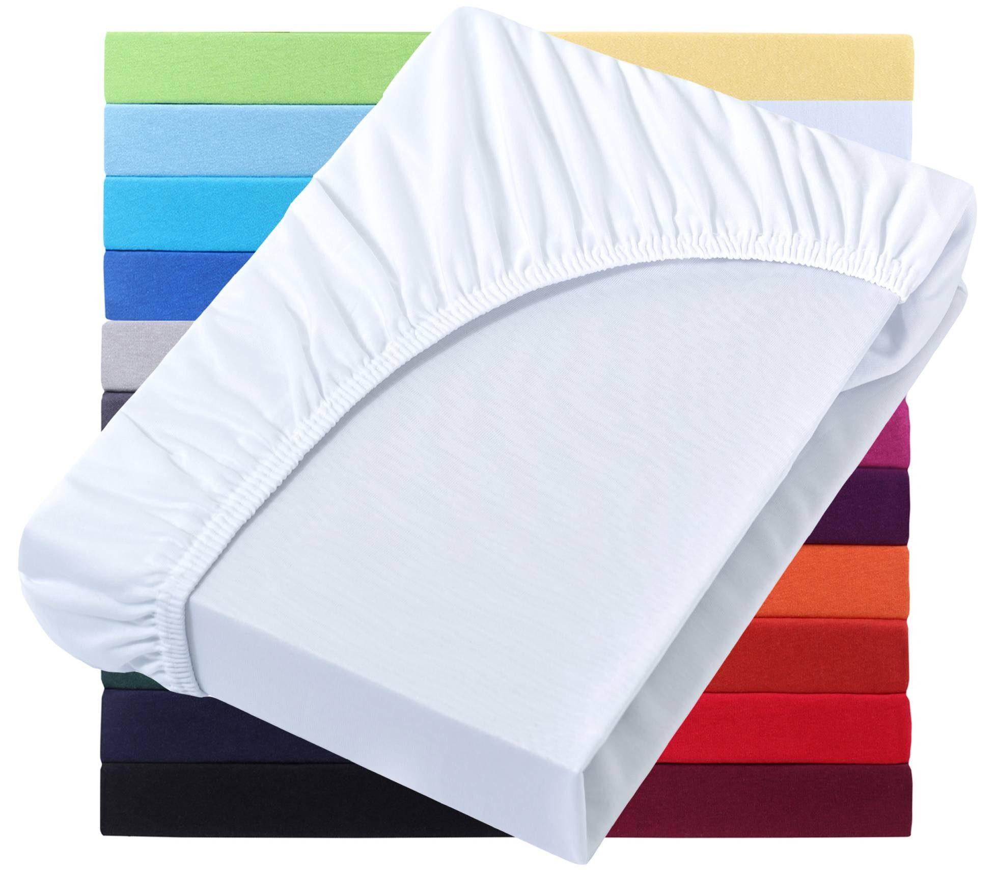 NatureMark Spannbettlaken JERSEY Spannbettlaken Spannbetttuch, Baumwolle, günstig online kaufen
