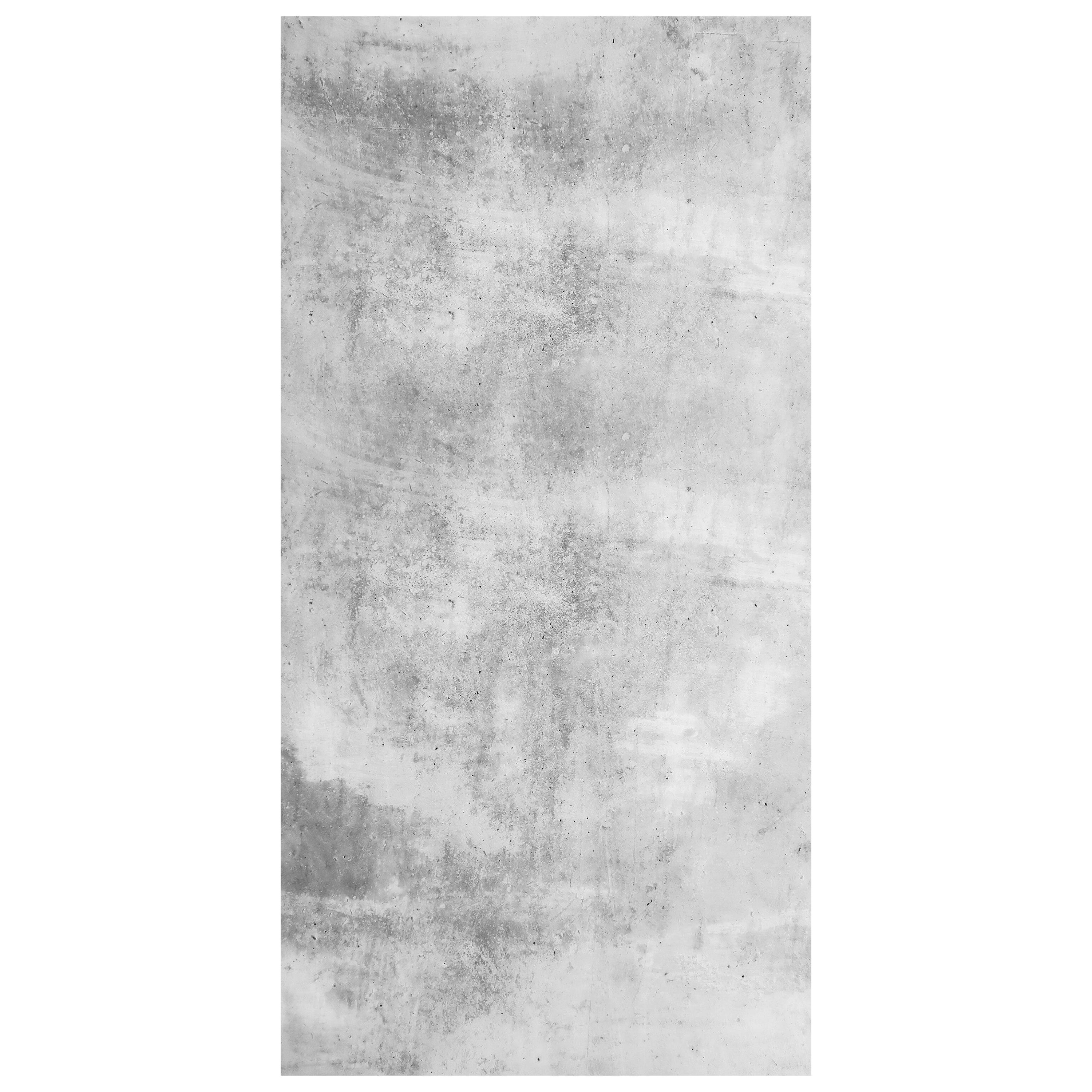 wandmotiv24 Türtapete helle Betonwand, Weiß, Grau, glatt, Fototapete, Wandtapete, Motivtapete, matt, selbstklebende Dekorfolie