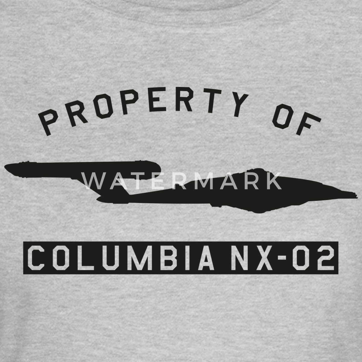 Spreadshirt T-Shirt Star Trek Enterprise Property Of Columbia NX-02 Frauen T-Shirt (1-tlg) Slim Fit, fällt klein aus