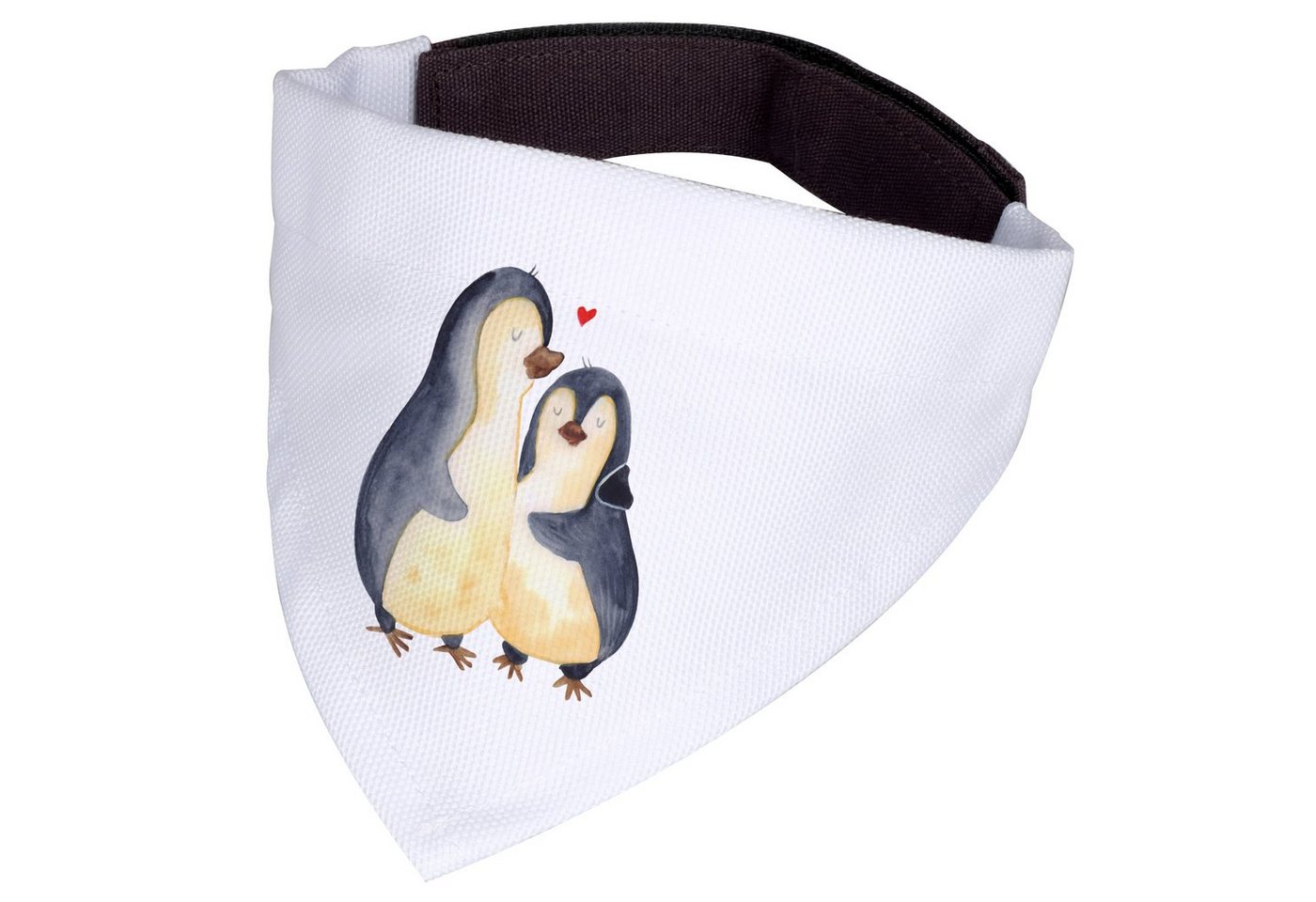 Thumbnail - Mr. & Mrs. Panda Hundefliege Pinguin umarmen - Weiß - Geschenk, Liebe, Liebesbeweis, Tuch, Hundeha, Polyester, Einzigart...