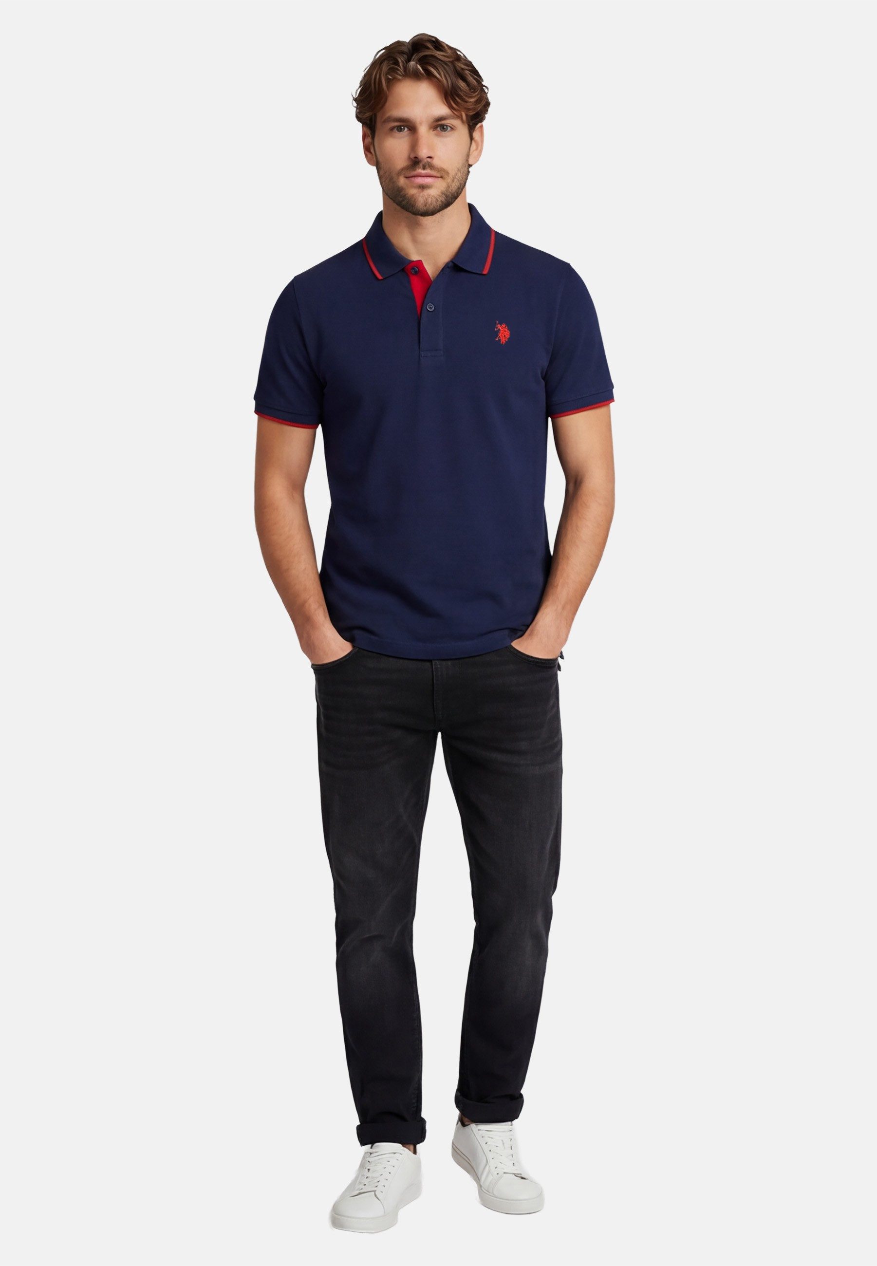 U.S. Polo Assn. Poloshirt USKayle – Classic Fit kurzarm mit Logo-Stickerei