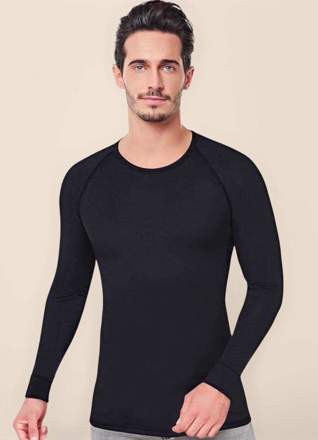 Thermounterhemd Herren Langarm Funktionsshirt Atmungsaktiv & Wärmend