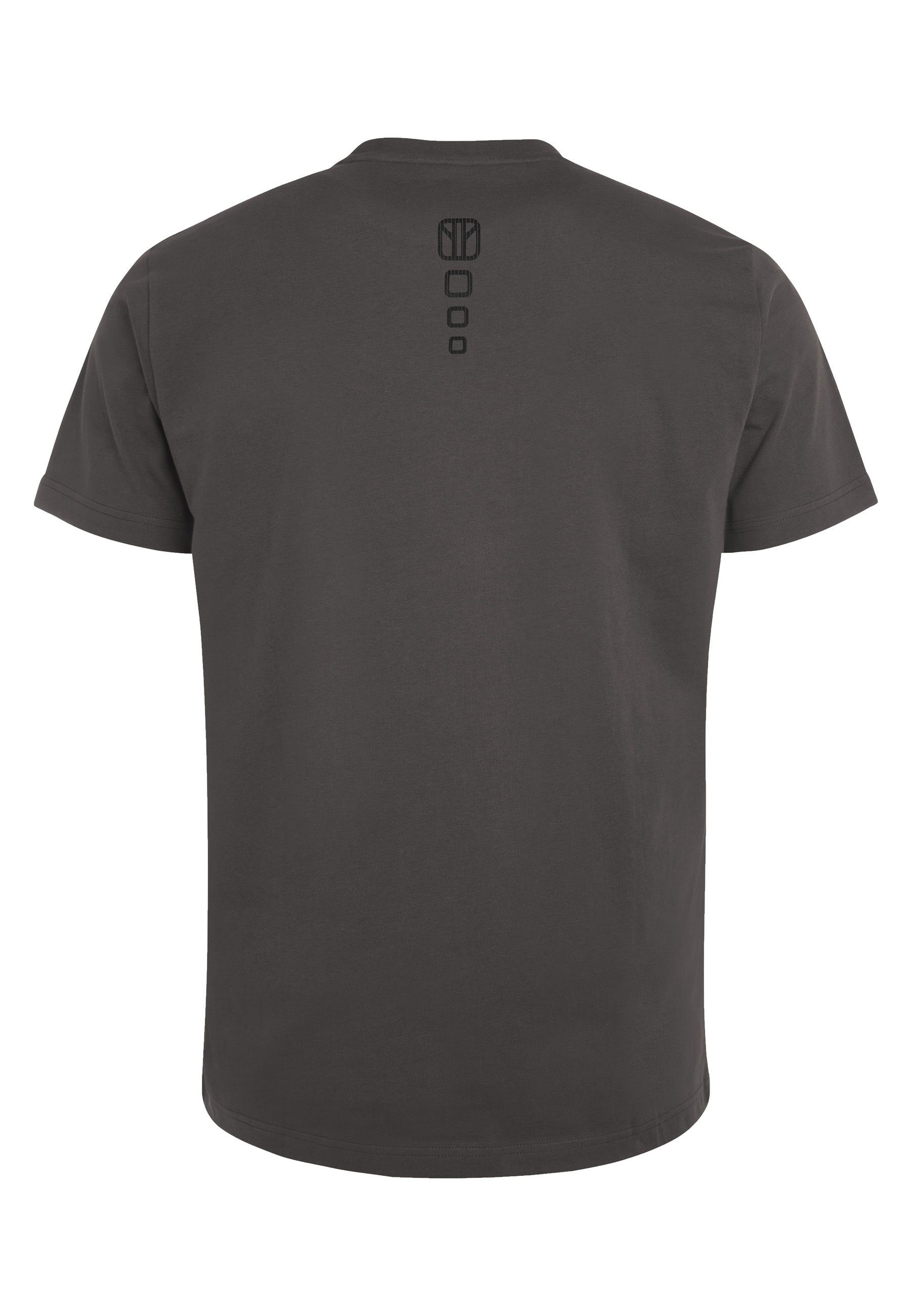 sportlich gerader Basic Schnitt Drive grey Unifarben Cool T-Shirt Elkline