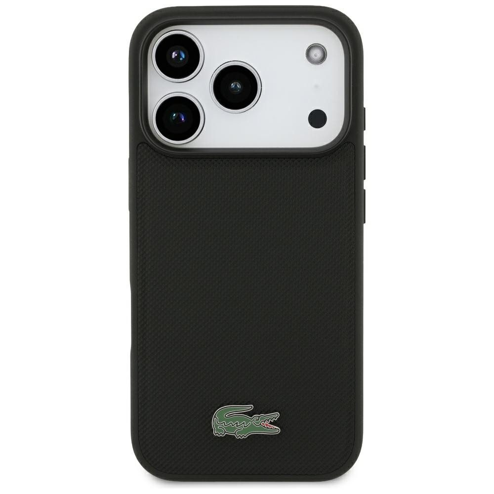 Lacoste Handyhülle iPhone 18 Pro MagSafe Petit Pique Hülle schwarz Logo 6,3 Zoll, Kantenschutz – Bild 3 von 5