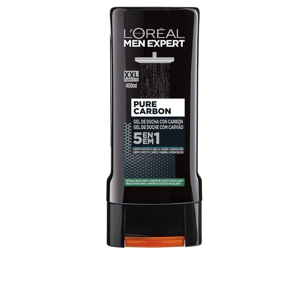 L'Oreal Deutschland Duschgel LOréal Professionnel MEN EXPERT pure carbon shower gel 5 in 1 400ml