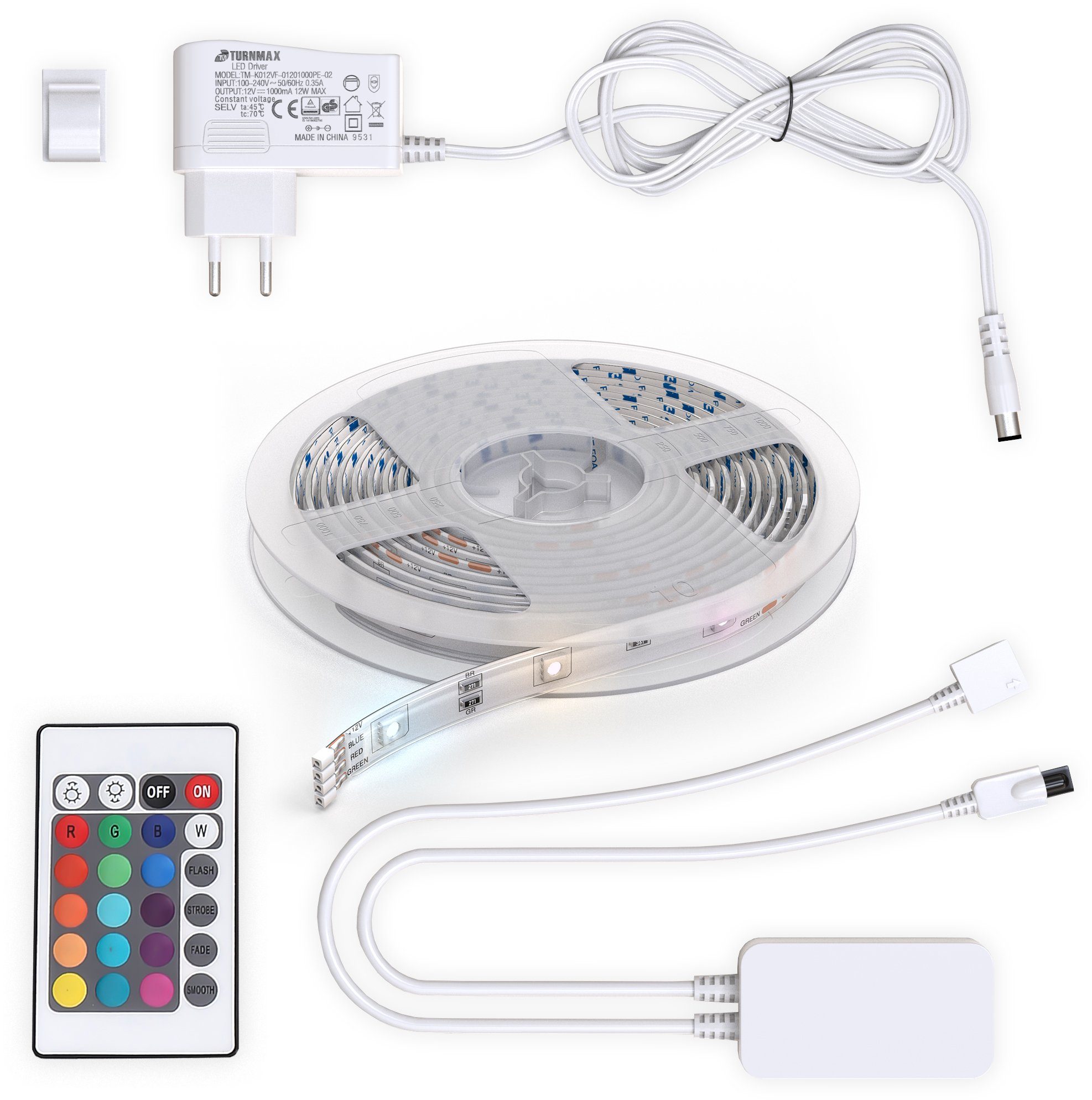 B.K.Licht LED-Streifen, App-Steuerung Smart WiFi 3m mit Home Band/Stripes LED dimmbar