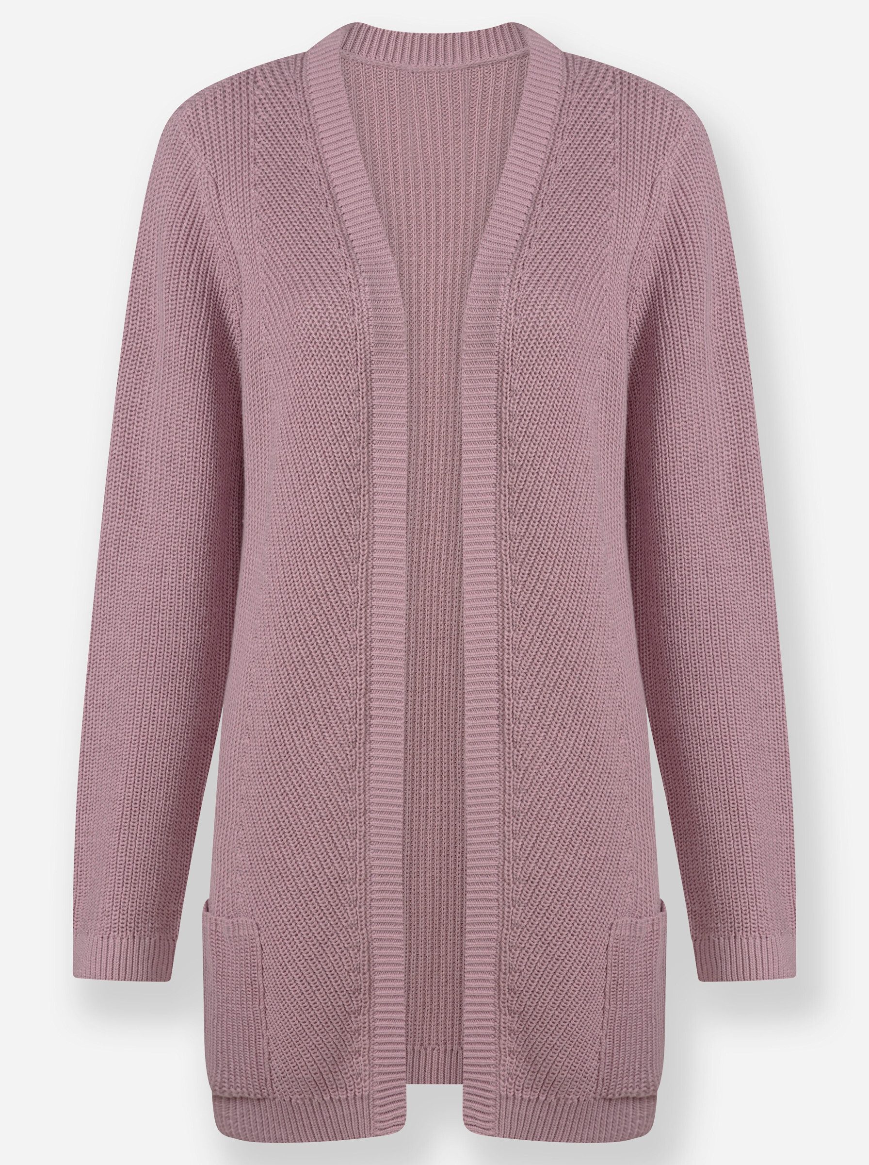 Strickjacke Strickjacke Langarm Rippoptik