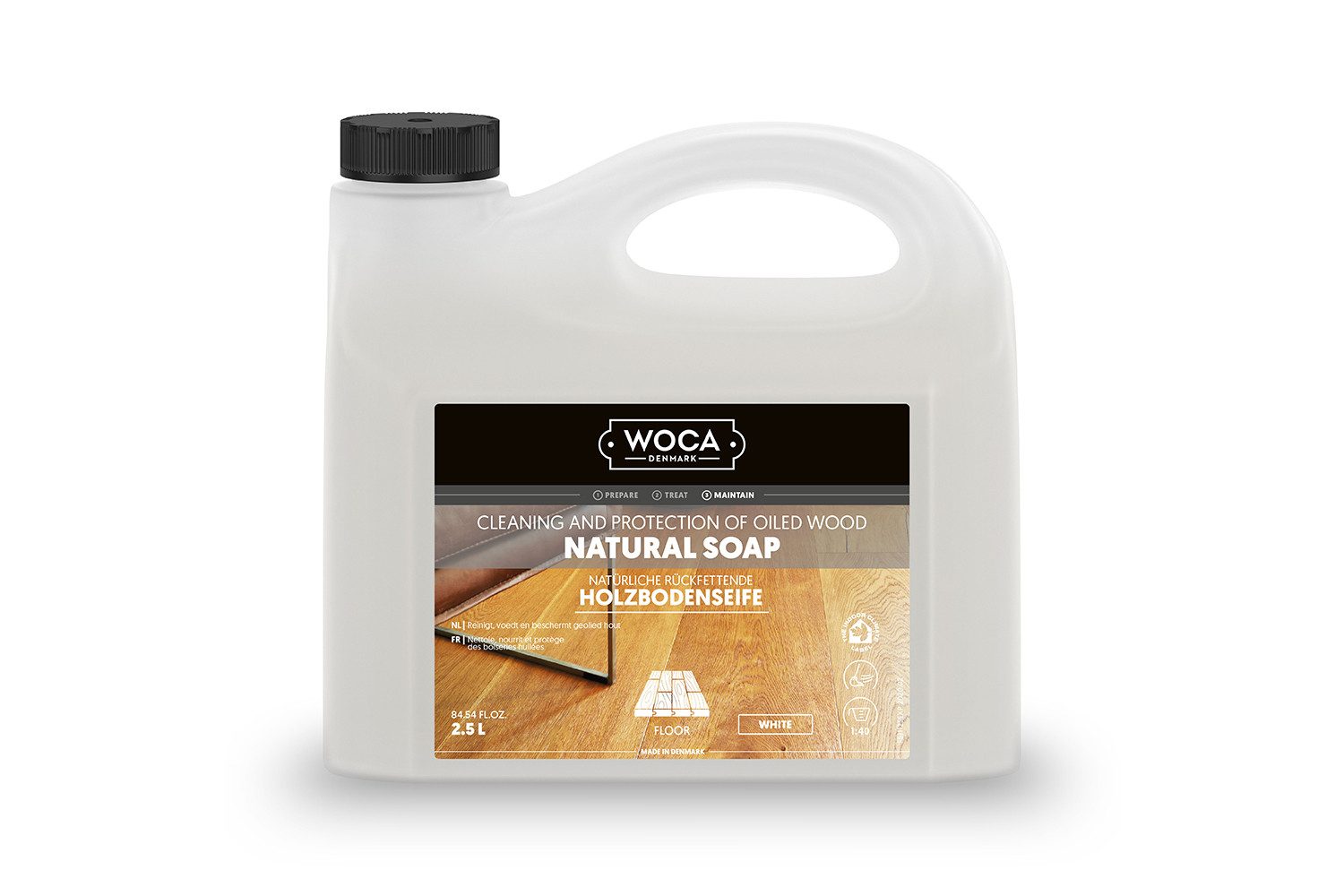 WOCA WOCA Holzbodenseife verschiedene Sorten Parkettreiniger (Holzbodenseife, für Holzfußoden, für Parkettböden, für geölte Böden)
