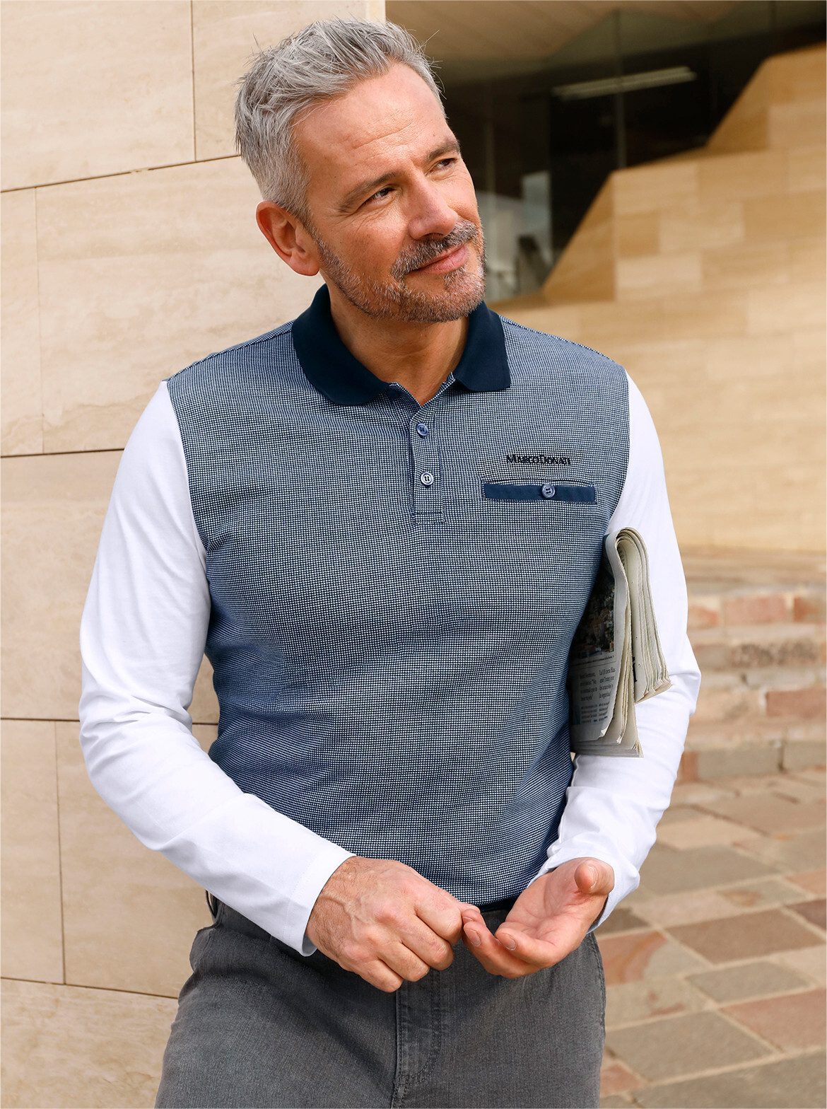 Witt T-Shirt Langarm-Poloshirt Langarm