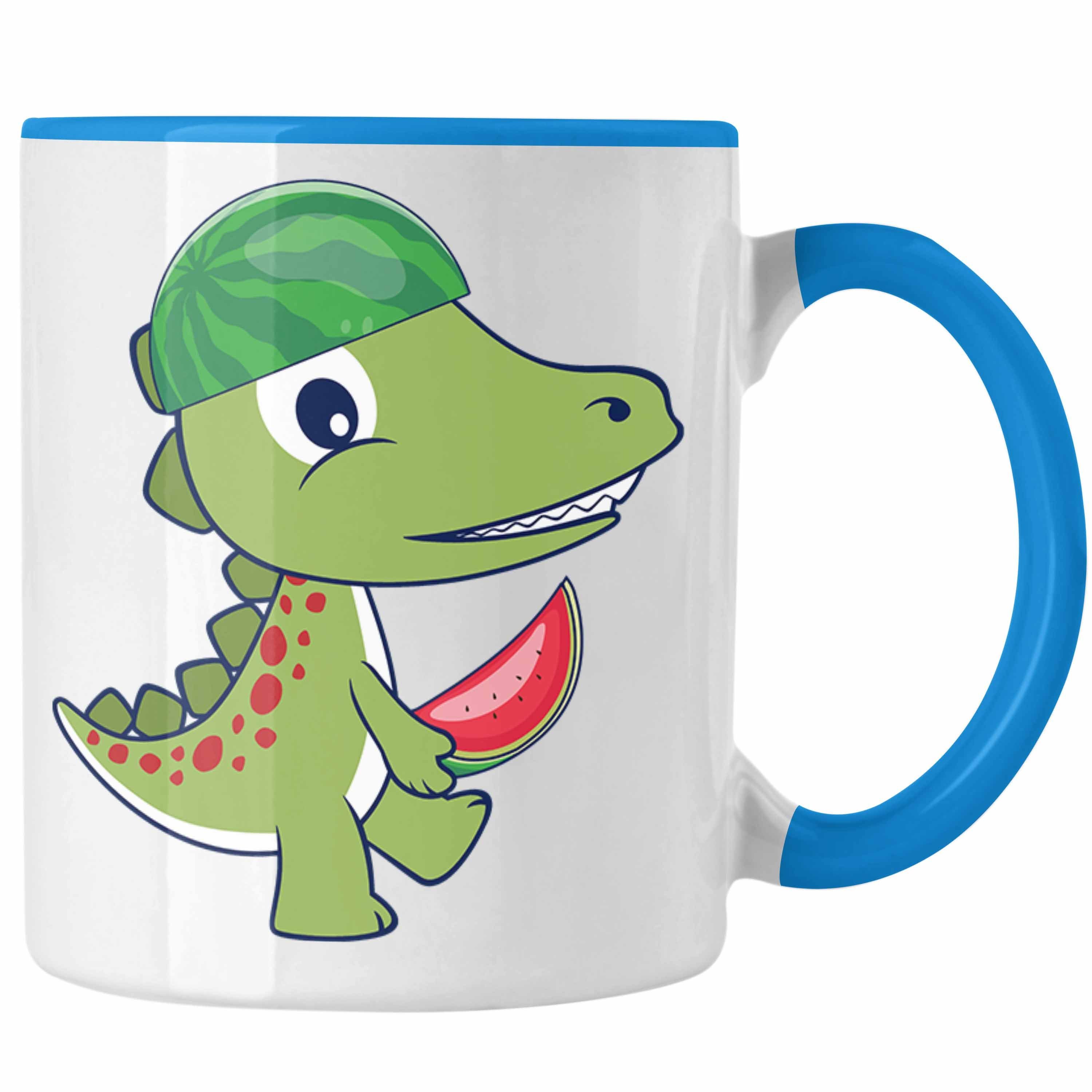 - Lustiger Geschenkidee Tasse Dinosaurier T-Rex Tasse Trendation Jungs Blau Geschenk Geburtstag Dino Trendation