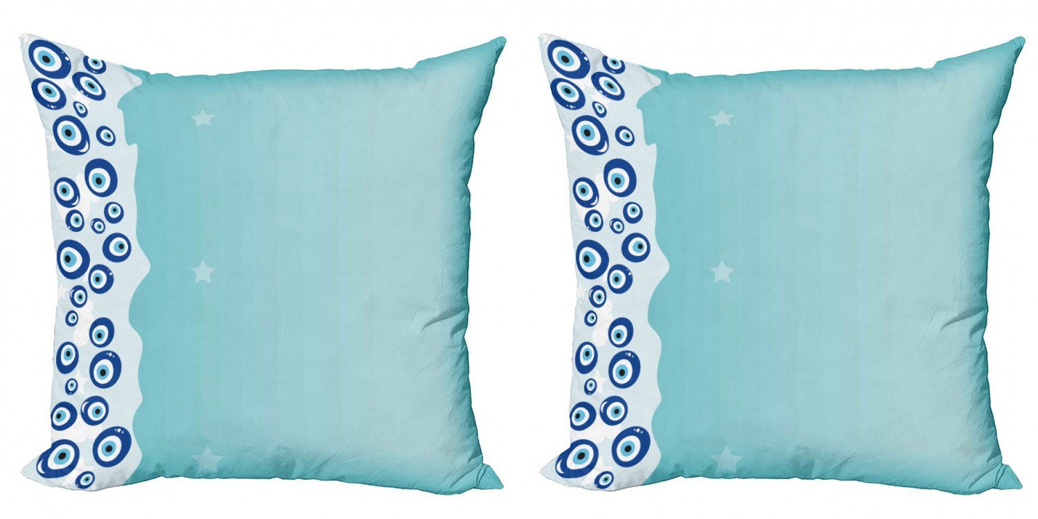 Abakuhaus Kissenbezüge Modern Accent Doppelseitiger Digitaldruck, (2 Stück), Evil Eye Vertikale Form Border
