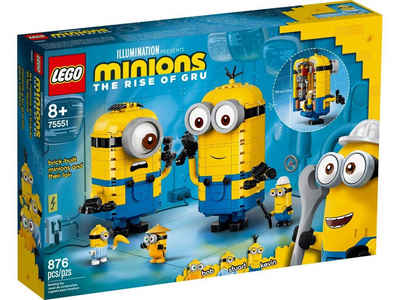 LEGO® Konstruktionsspielsteine LEGO® Minions - Minions-Figuren Bauset mit Verstec, (Set, 876 St)