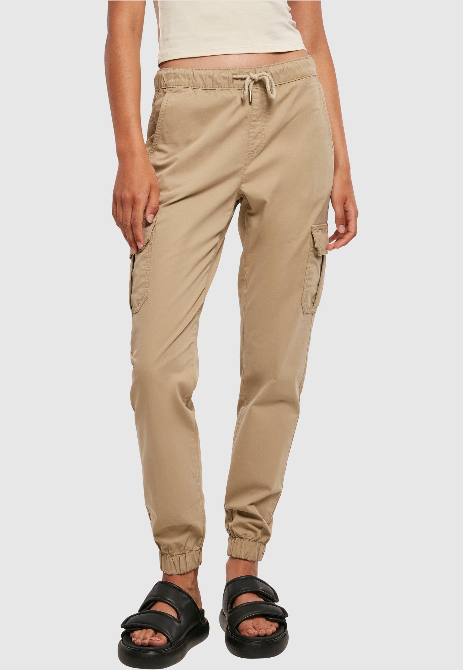 URBAN CLASSICS Cargohose High Damen Pants Ladies Jogging Cargo unionbeige Waist (1-tlg)