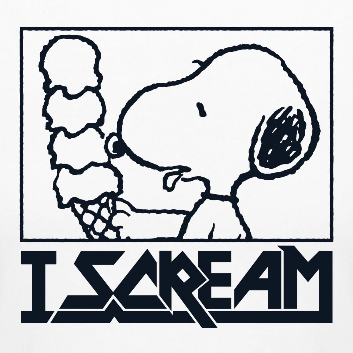 Spreadshirt T-Shirt Peanuts Snoopy I Scream Icecream Eiscreme Witzig Crop Top (1-tlg)