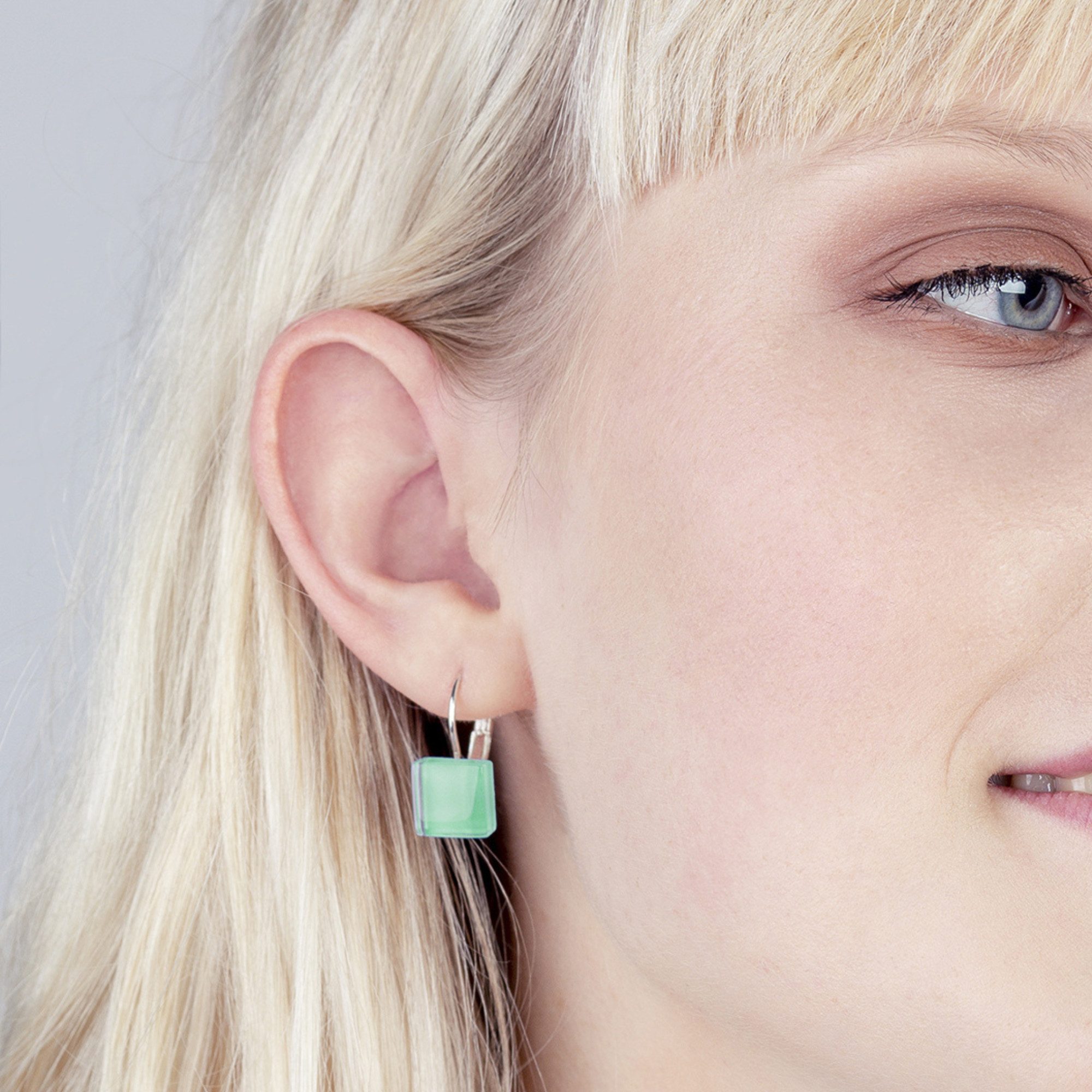 ALEXASCHA Paar Ohrhänger Geometrische Ohrringe Edelstahl • Kurze Hängeohrringe mit Verschluss