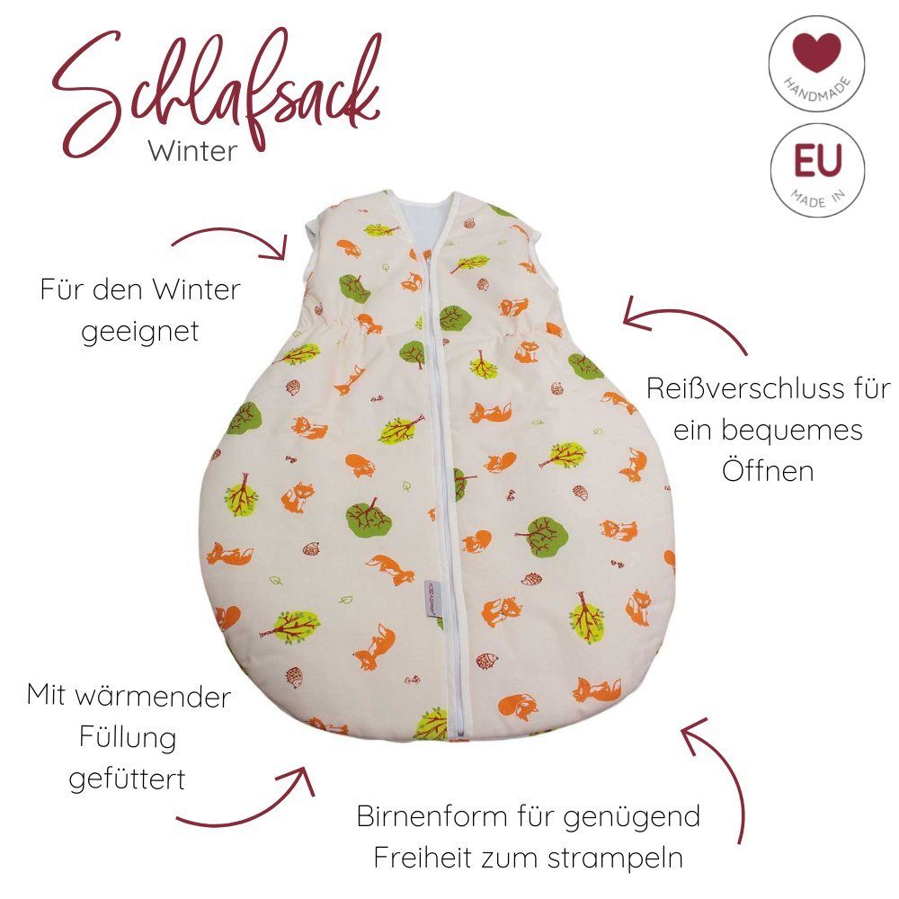 Waldtiere Babyschlafsack verschiedenen und Winter HOBEA-Germany Größen Designs