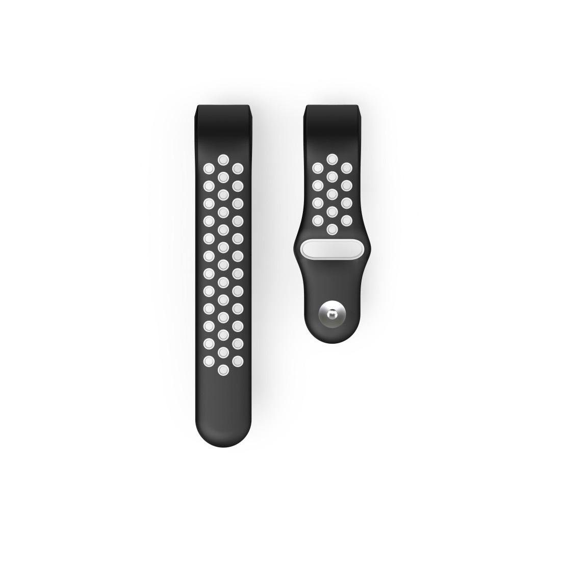 Hama - schwarz Sportarmband, Schmutzabweisend Ersatzarmband Fitbit Abwaschbar Rutschfest 3/4, 22mm, Smartwatch-Armband Charge - atmungsaktives