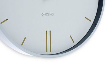 ONZENO Wanduhr THE LUSH. 30.5x30.5x4.3 cm (handgefertigte Design-Uhr)