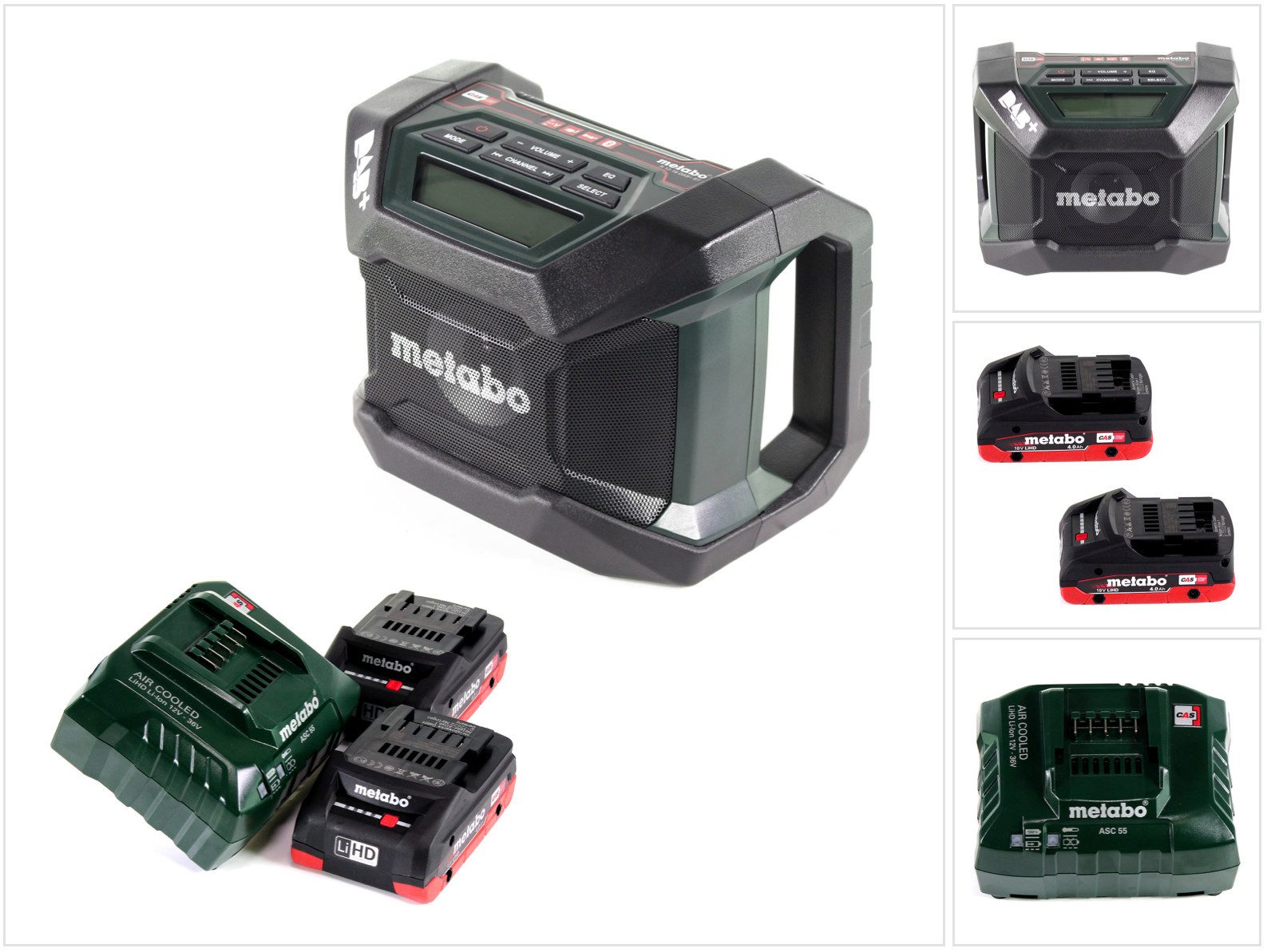 metabo R 12-18 DAB+ BT Akku Baustellenradio 12-18 V DAB+ + 2x LiHD Akku 4,0 Baustellenradio