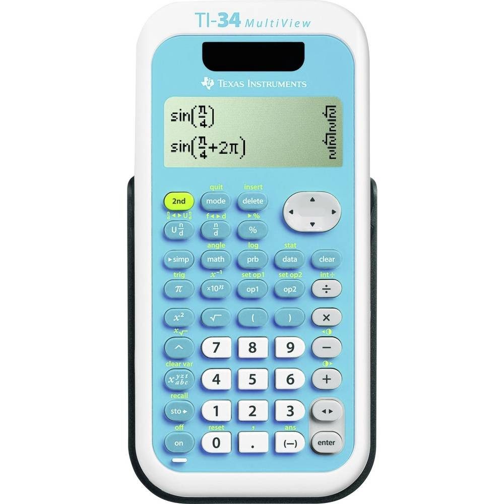 Texas Instruments Taschenrechner Schulrechner MultiView 4 Zeilen Display, Solar/Batterie 34MV/FC/5E7/A