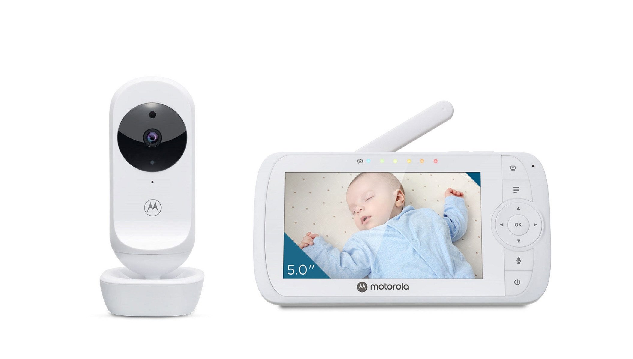 Video-Babyphone Baby-Monitor mit Farbdisplay Infrarot-Nachtsicht und Temperaturanzeige