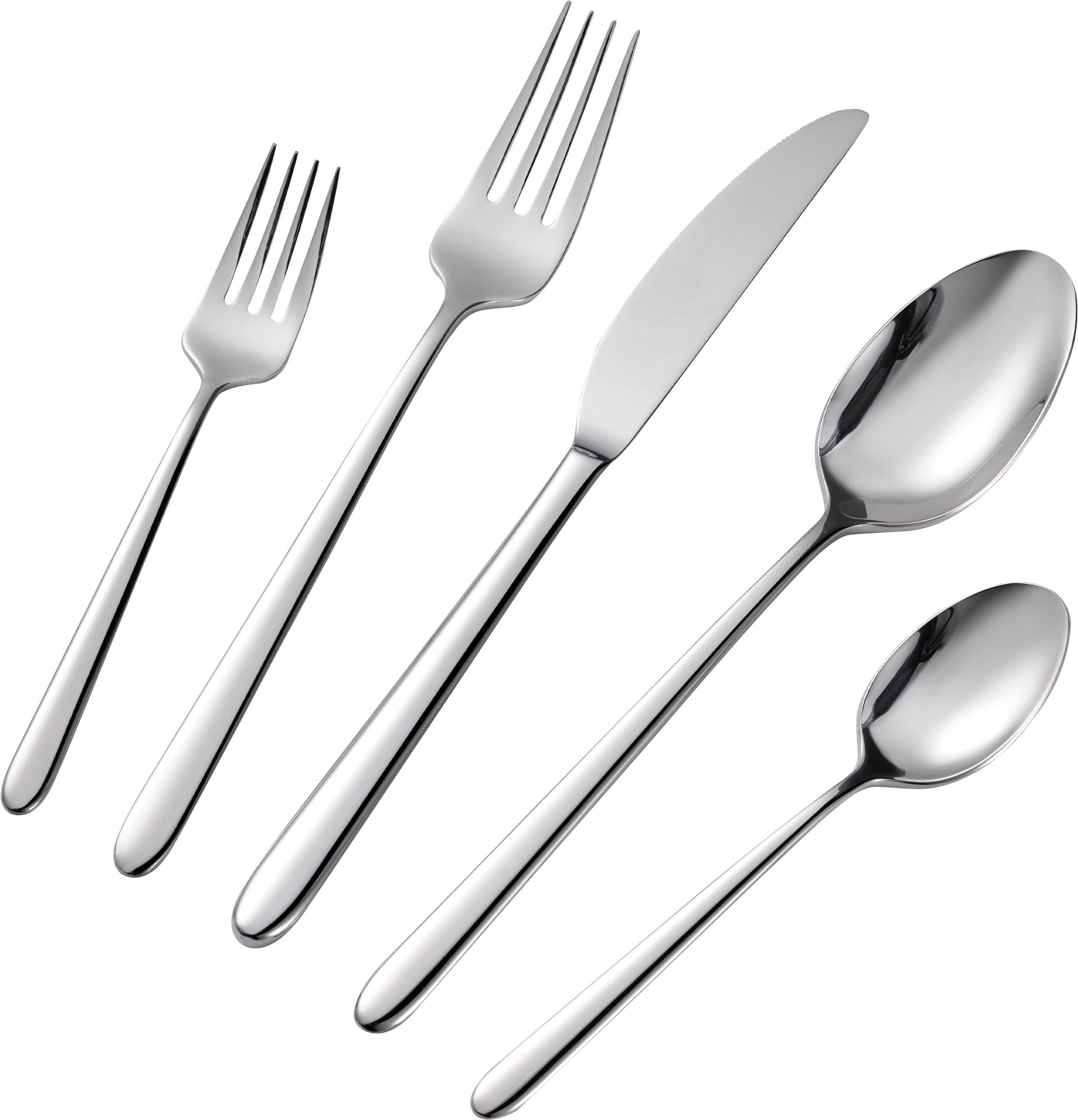 Hanseatic Besteck-Set DAILY (30-tlg), 6 Personen, Edelstahl 18/10, leichtes und minimalistisches Design