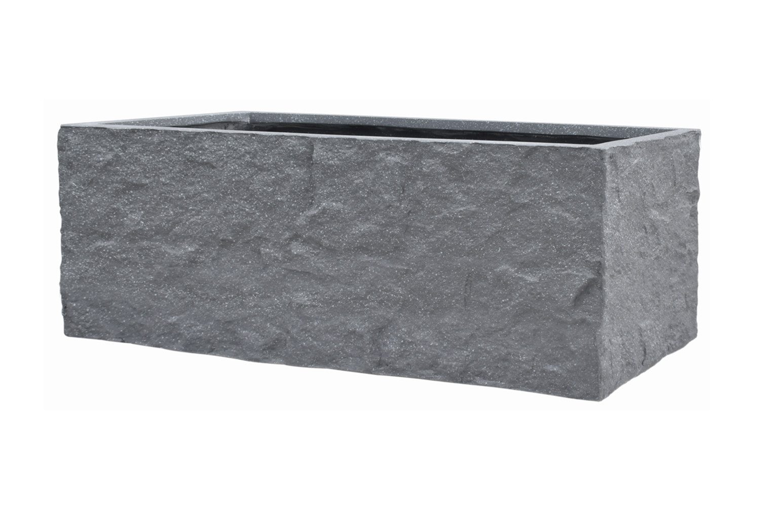 dasmöbelwerk Pflanzkübel Pflanzgefäß The Rock Pflanzkasten Blumenkasten 20x64x20 cm Grau