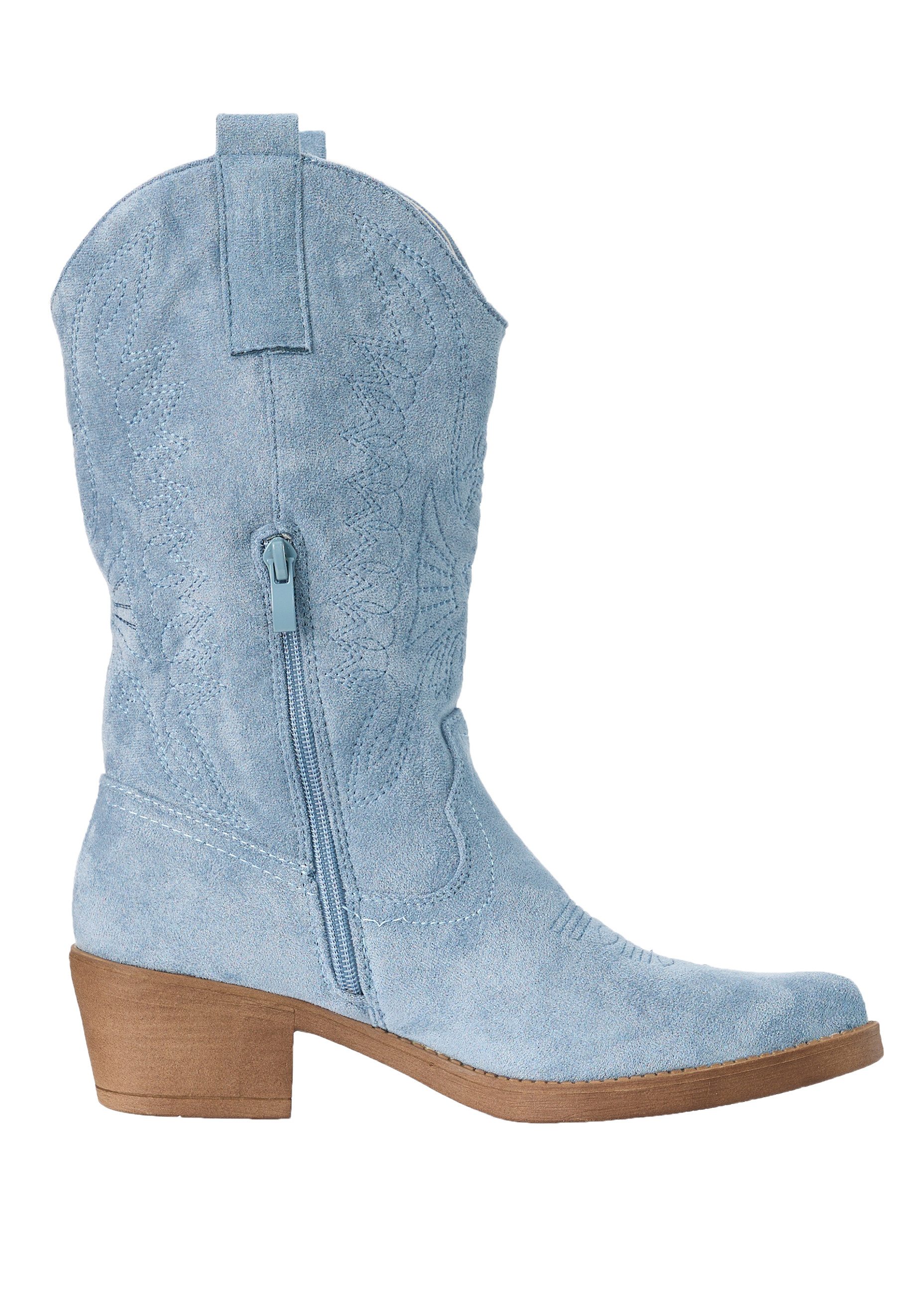 Salinyang Cowboy Boots Damen mit Stickerei & Blockabsatz Western Stiefel Cowboystiefel