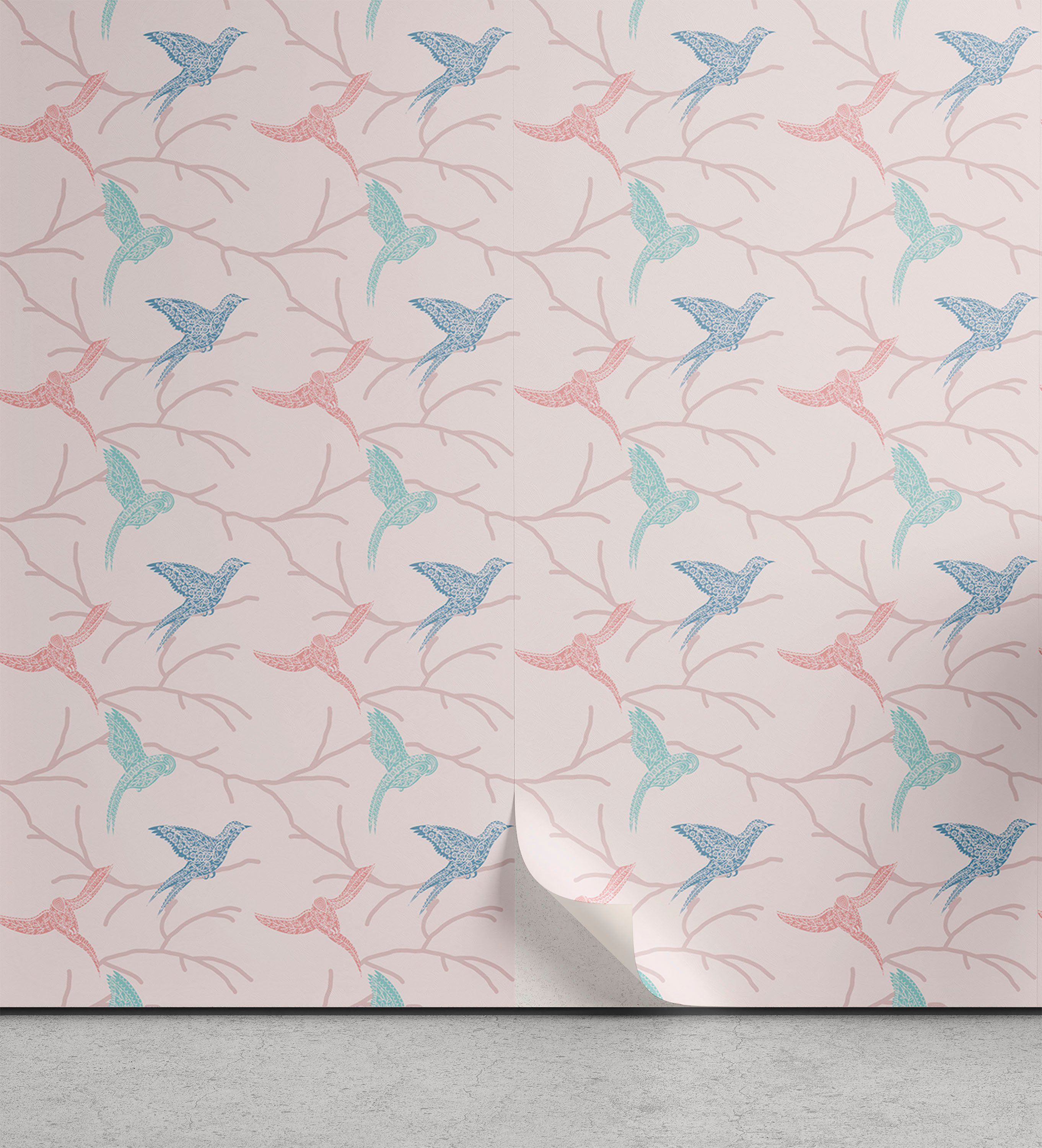 Abakuhaus Vinyltapete selbstklebendes Wohnzimmer Küchenakzent, Vögel Fliegen-Vogel-Grafik Branchen