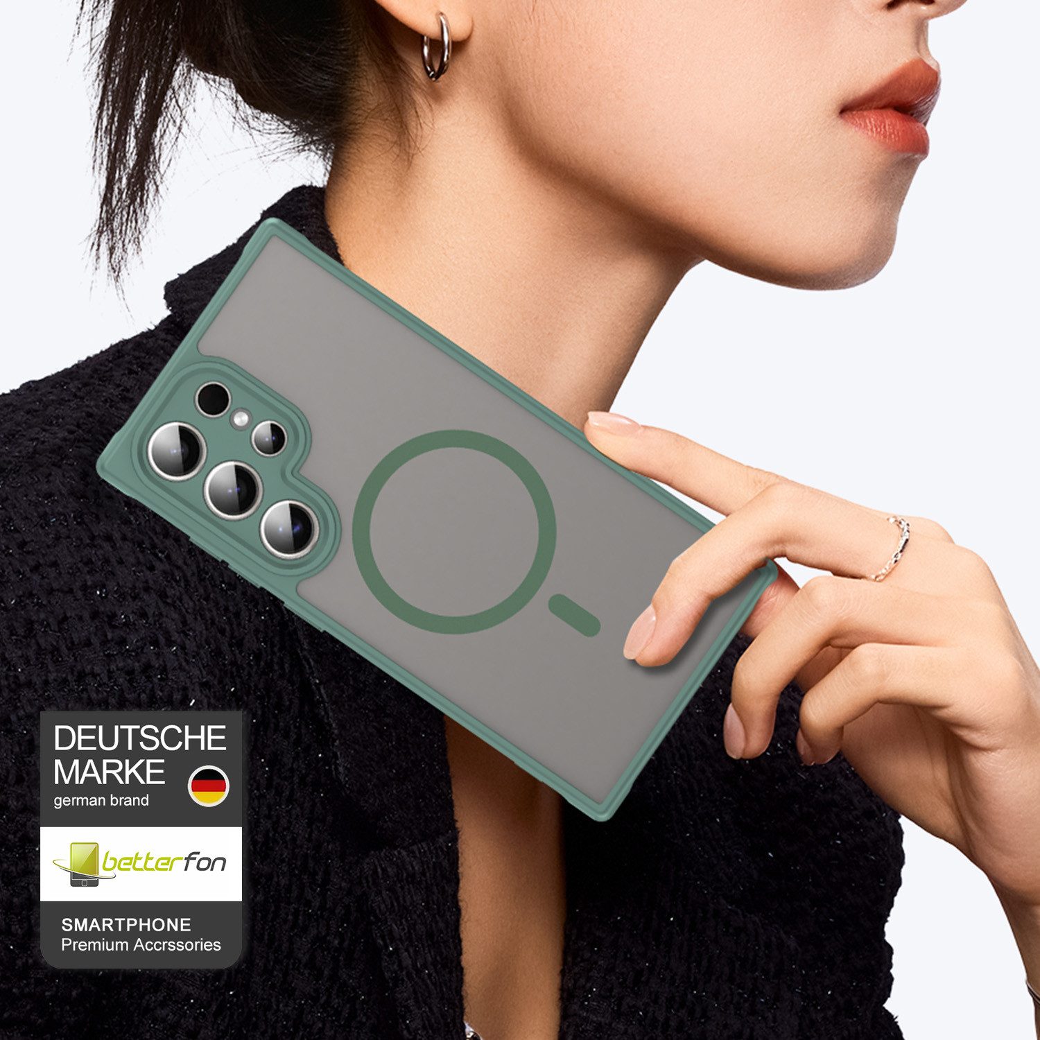 betterfon Handyhülle für Samsung Galaxy Serie Schutzhülle Magnet Case Hülle magnetisch, Magnetisches Laden, mattes Design, kratzfest & stoßfest verarbeitet