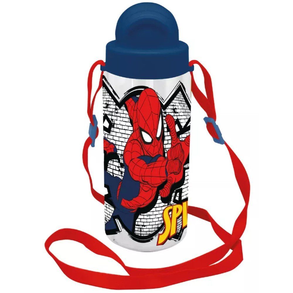 Kids Euroswan Trinkflasche Spiderman Trinkflasche mit Tragegurt