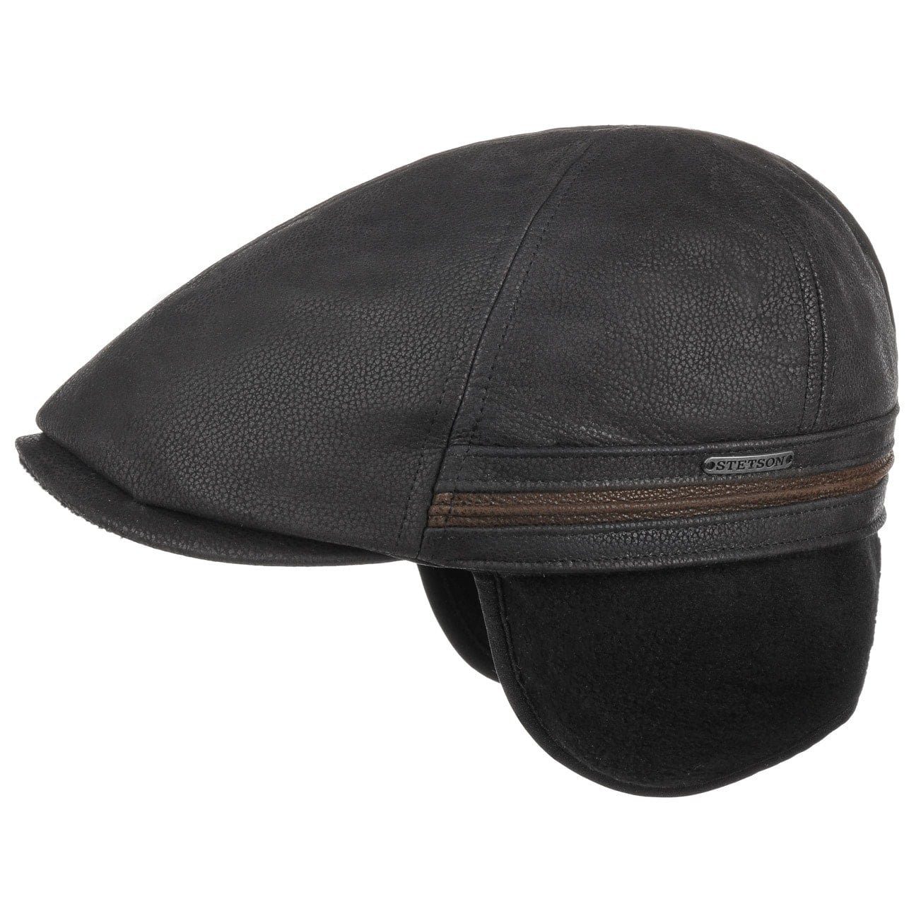 Schirm Cap Flat schwarz (1-St) mit Stetson Schirmmütze