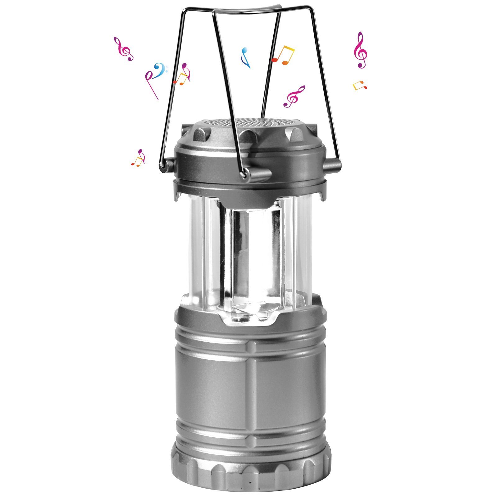 HomeGuru LED Camping Lantern Bluetooth Lautsprecher 2 in 1 Bluetooth-Lautsprecher (360° Stereo Sound)