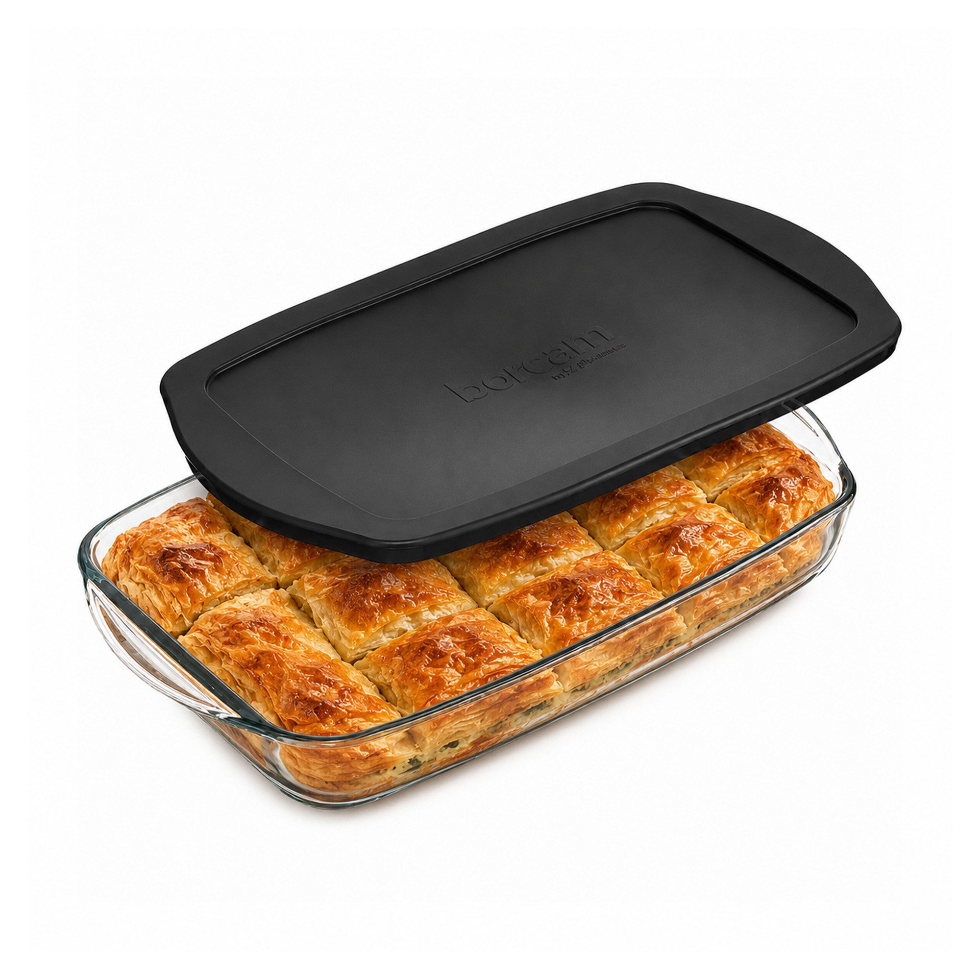 Pasabahce Auflaufform Borcam Bake&Keep 33,6 x19cm, 1,95L, Glas, (2-St), Ofen-, mikrowellen-, gefrier- und spülmaschinengeeignet