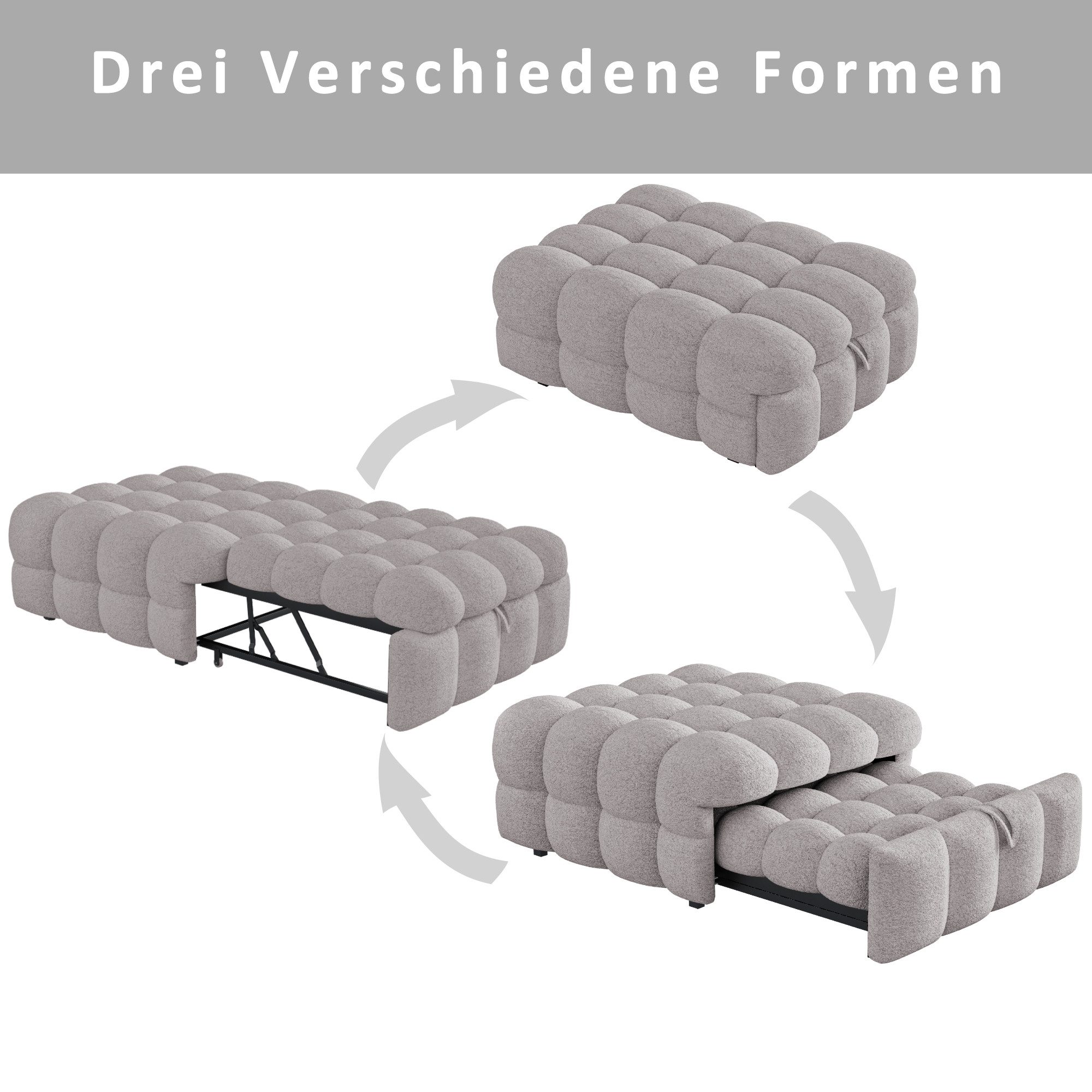 Flieks Daybett, Polsterbett Betthocker Ausziehbares Schlafsofa Tagesbett 18 günstig online kaufen