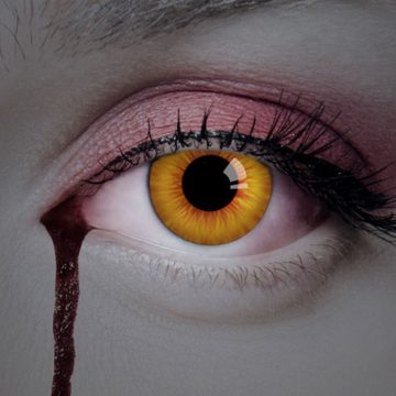 aricona Farblinsen Farbige Kontaktlinsen Weiche Halloween Jahreslinsen Zombie Vampir, ohne Stärke, 2 Stück