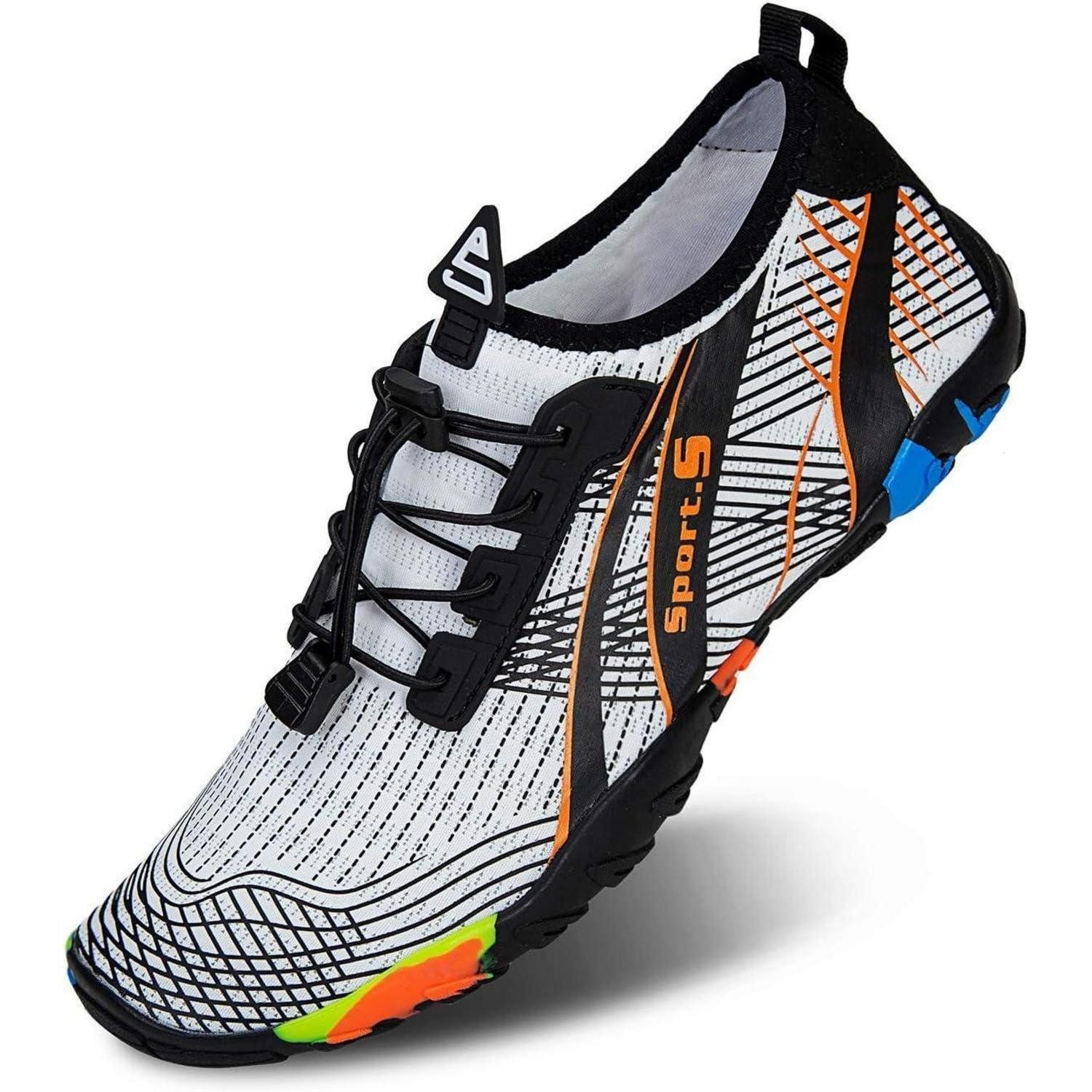 Strandschuhe Badeschuhe Schwimmschuhe Aquaschuhe 38 EU Weiße Orange Wasserschuh