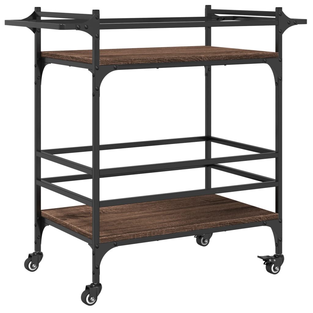 vidaXL Візки для кухні Візки для кухні Braun Eichen-Optik 82x40x78,5 cm Holzwerkstoff