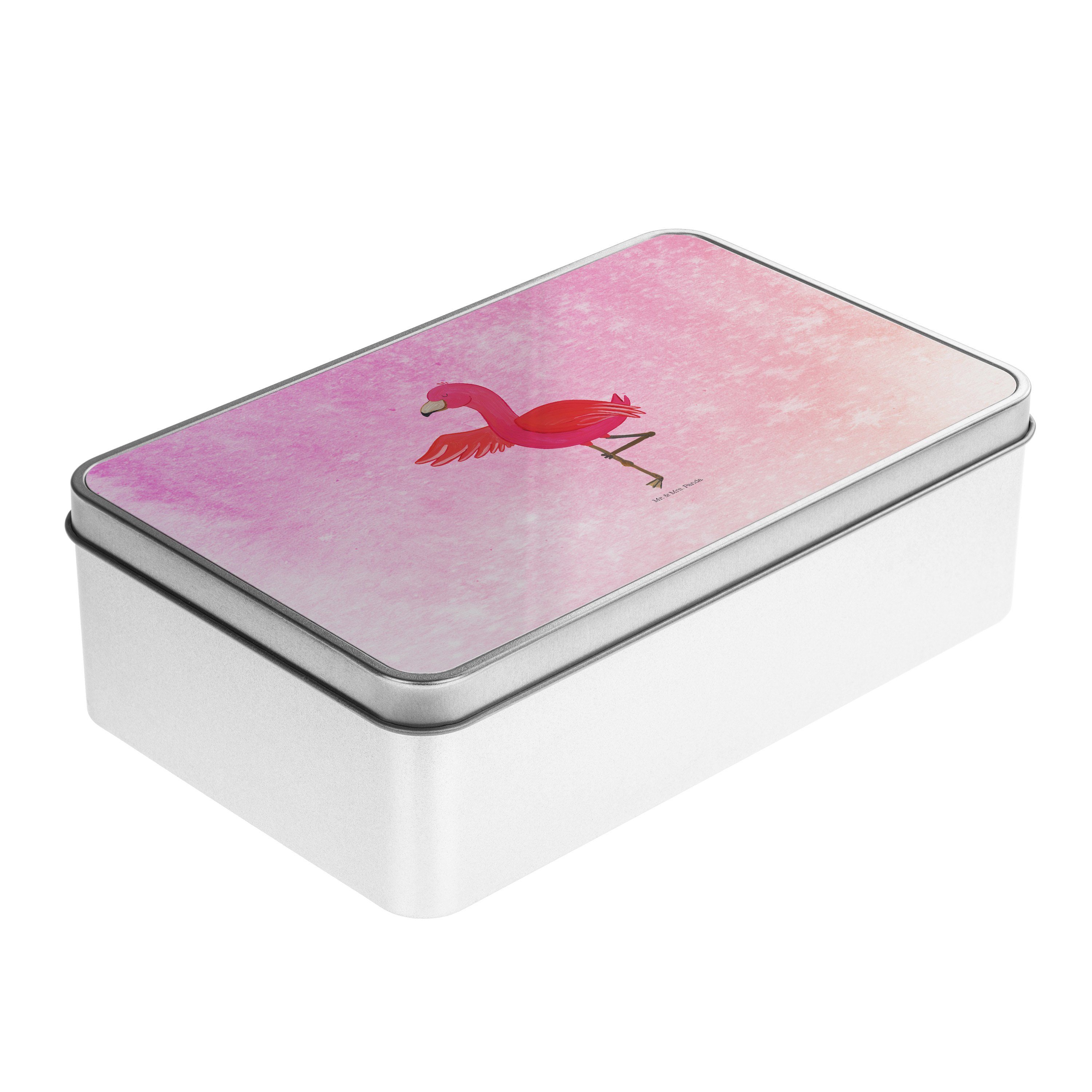 Mr. & Mrs. Panda Aquarell Dose Pink (1 St) Geschenk, - Versperb Yoga Tiefenentspannung, Flamingo 
