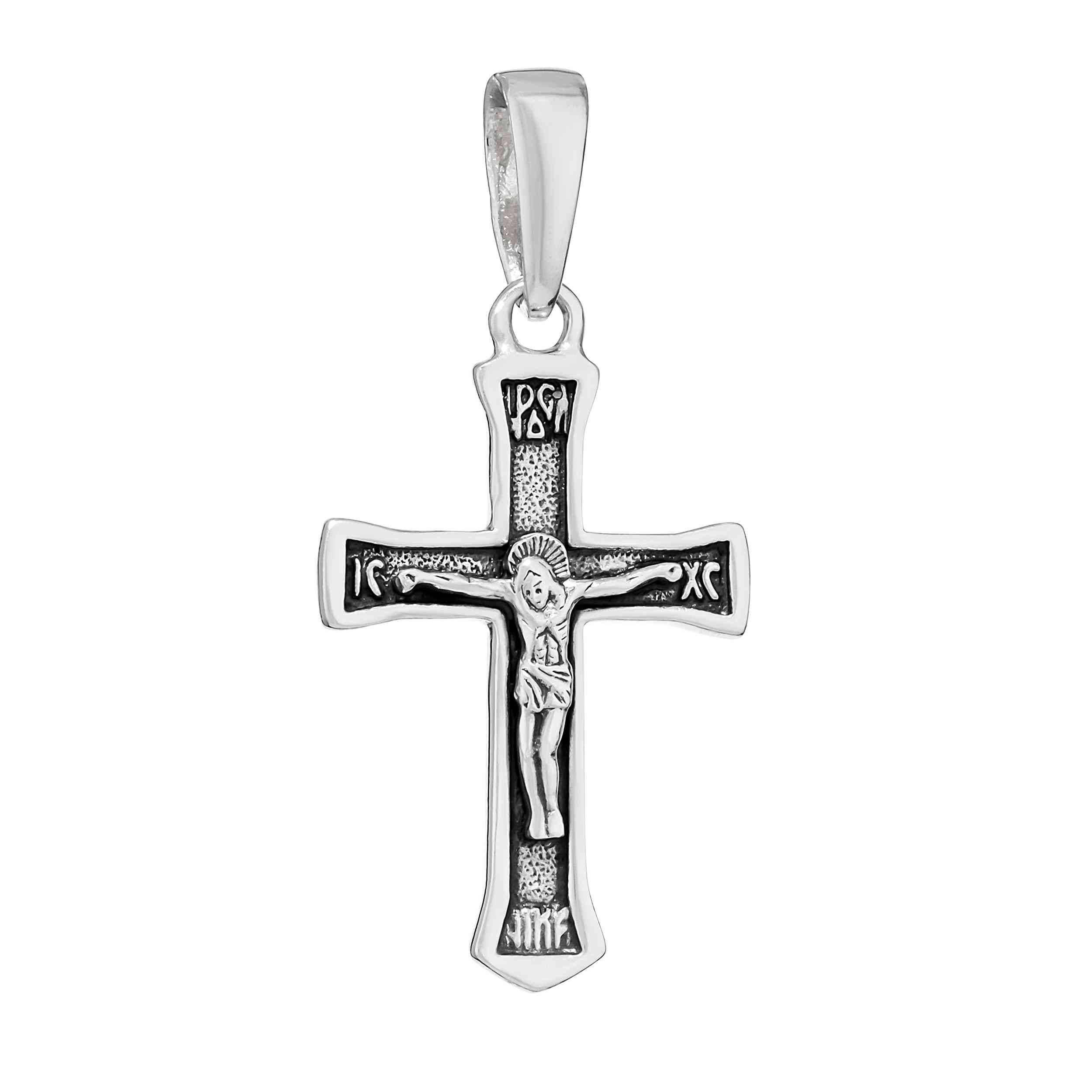 Kettenanhänger Kettenanhänger 925 Silber Kruzifix 23,6x 16mm Göttliche Eleganz im Det