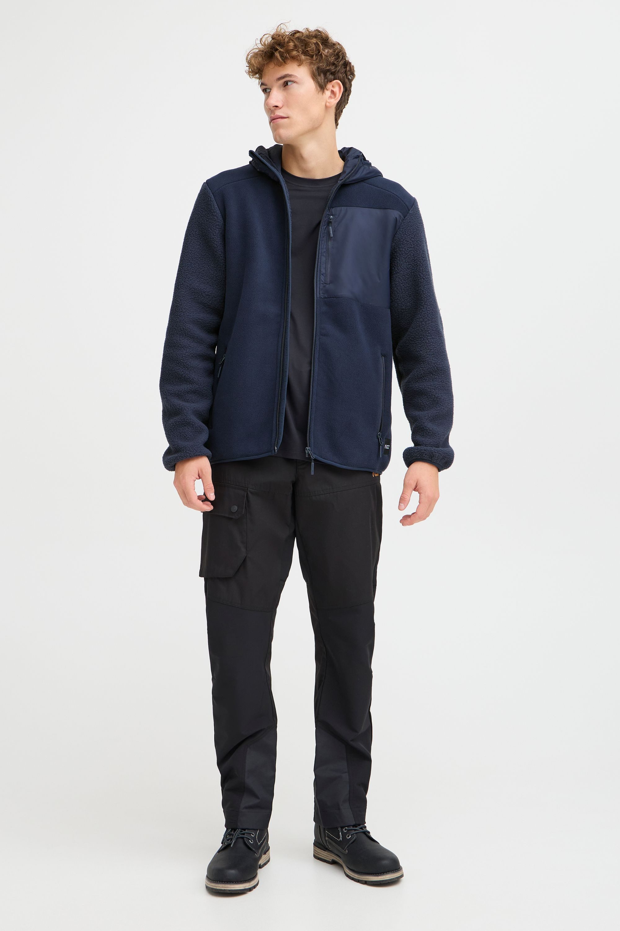 North Bend Fleecejacke NBMatej M Sportliche Fleecejacke mit Kapuze günstig online kaufen