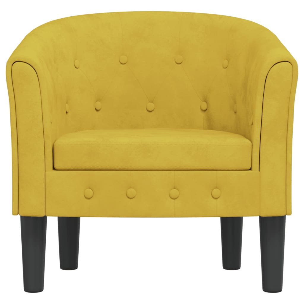 vidaXL Sessel Clubsessel Gelb Samt (1-St) günstig online kaufen