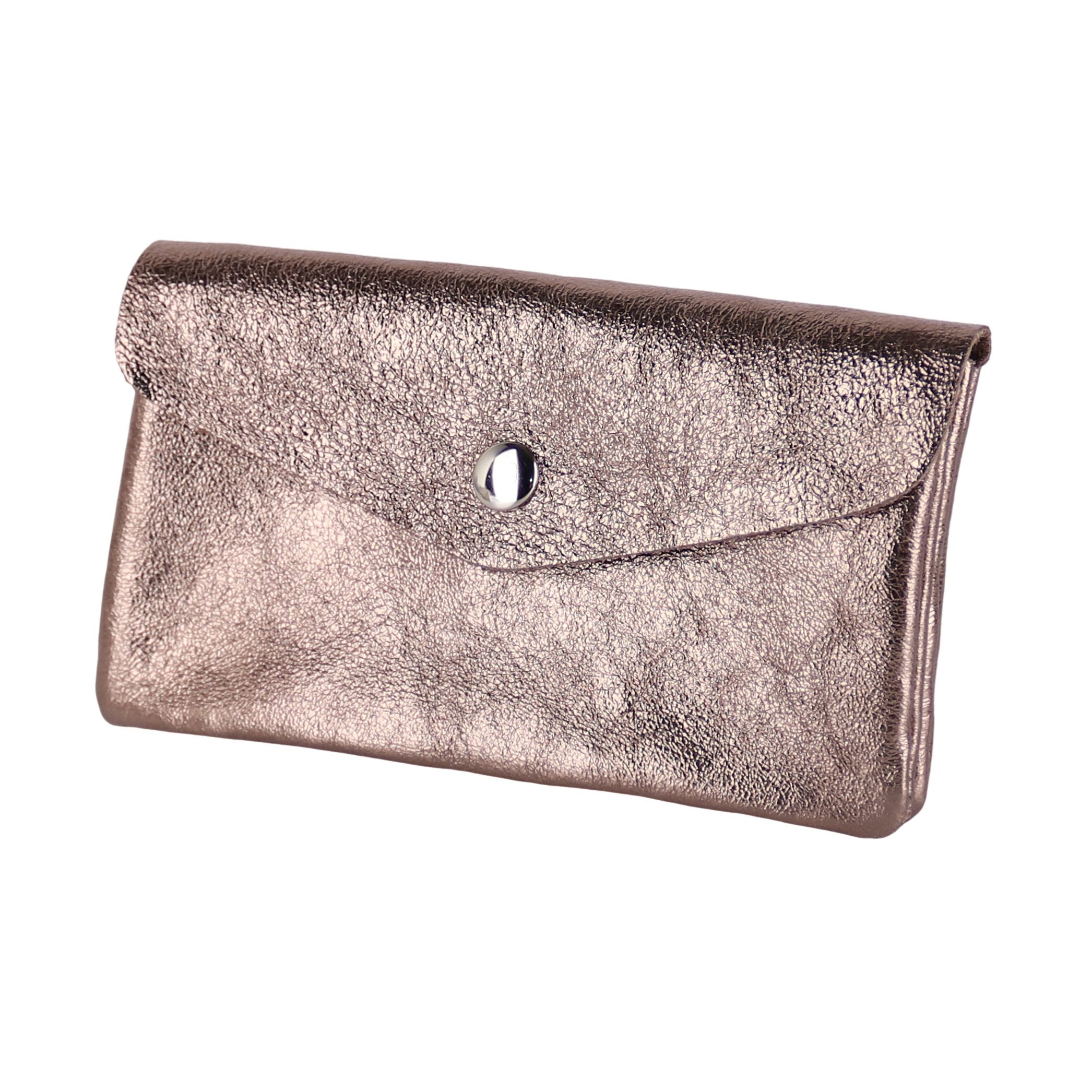 MIRROSI Mini Geldbörse Mittelgroße Portemonnaie MADE IN ITALY Echtleder (15x9x2cm BxHxT)