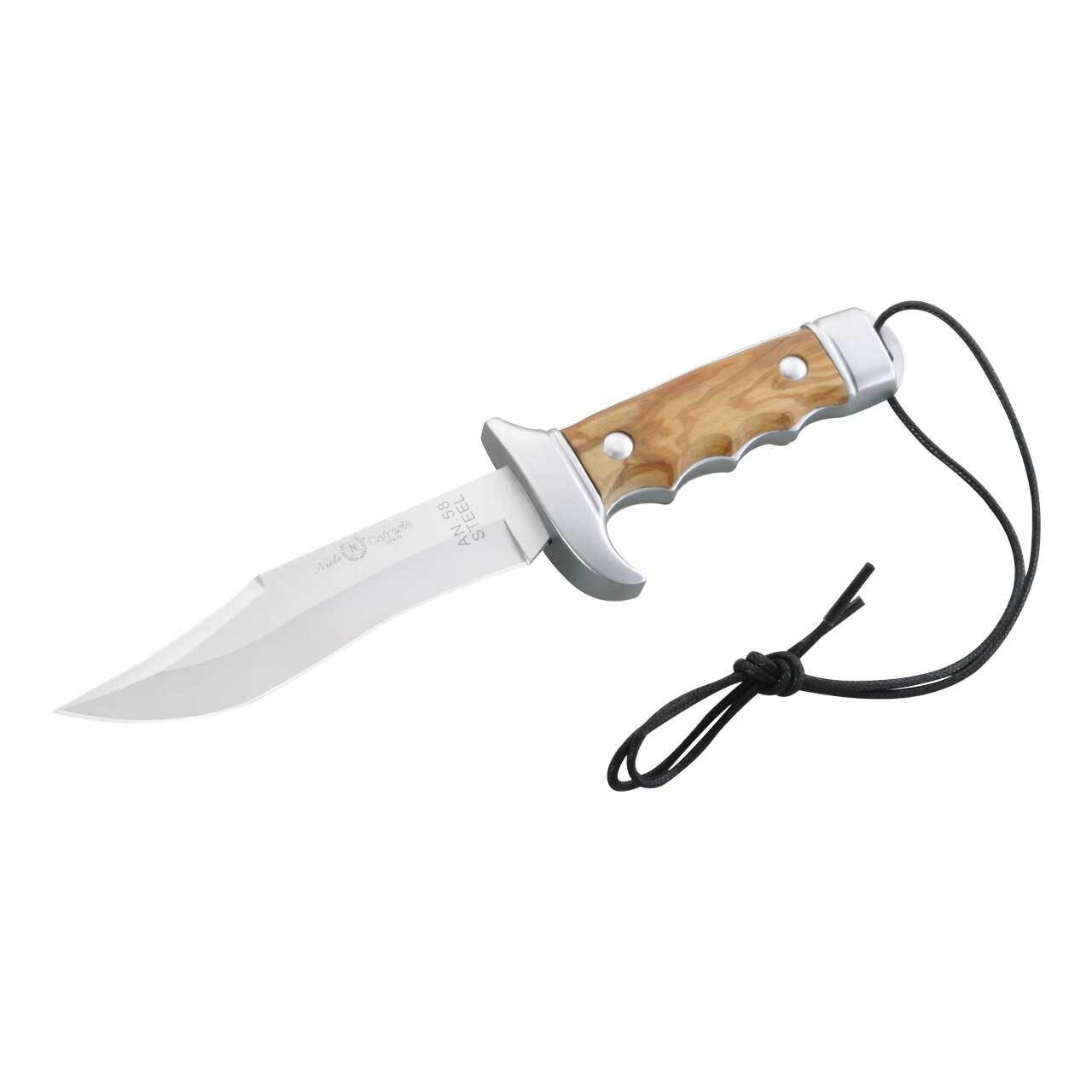 Miguel Nieto Universalmesser, Nieto Gürtelmesser, Stahl AN.58, OlivenholzSchalen 11cm